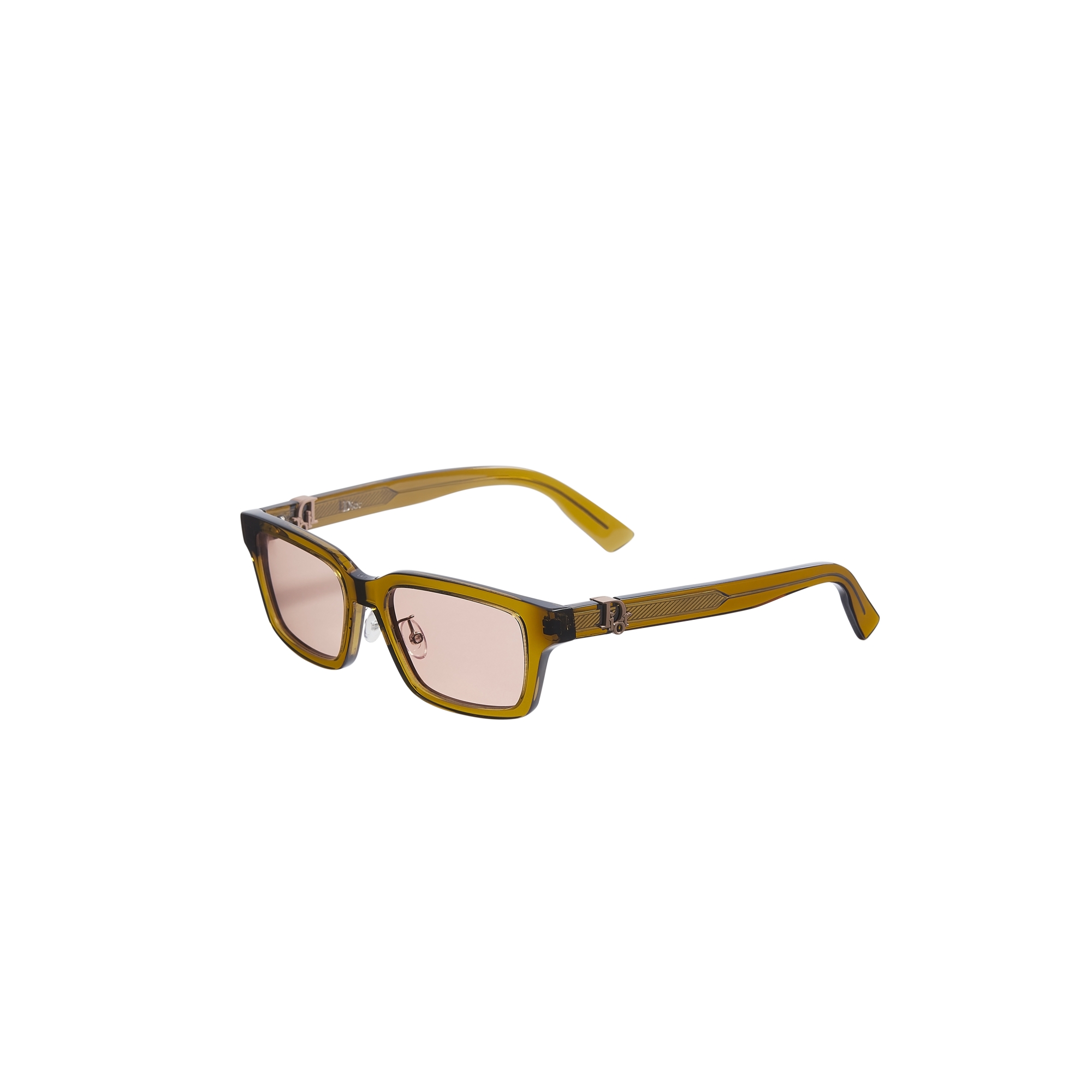  Transparent Yellow Olive Square Sunglasses