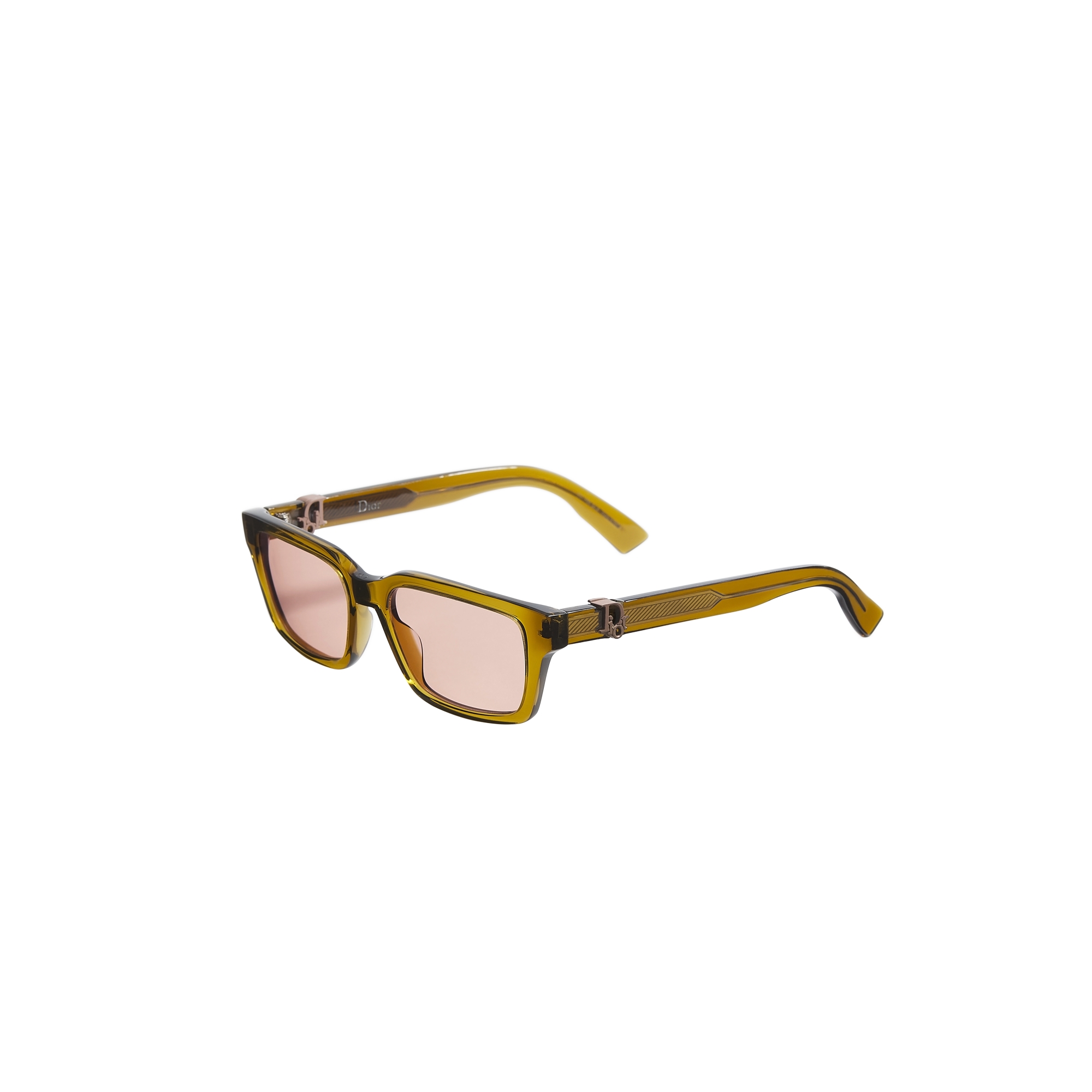  Transparent Yellow Olive Square Sunglasses