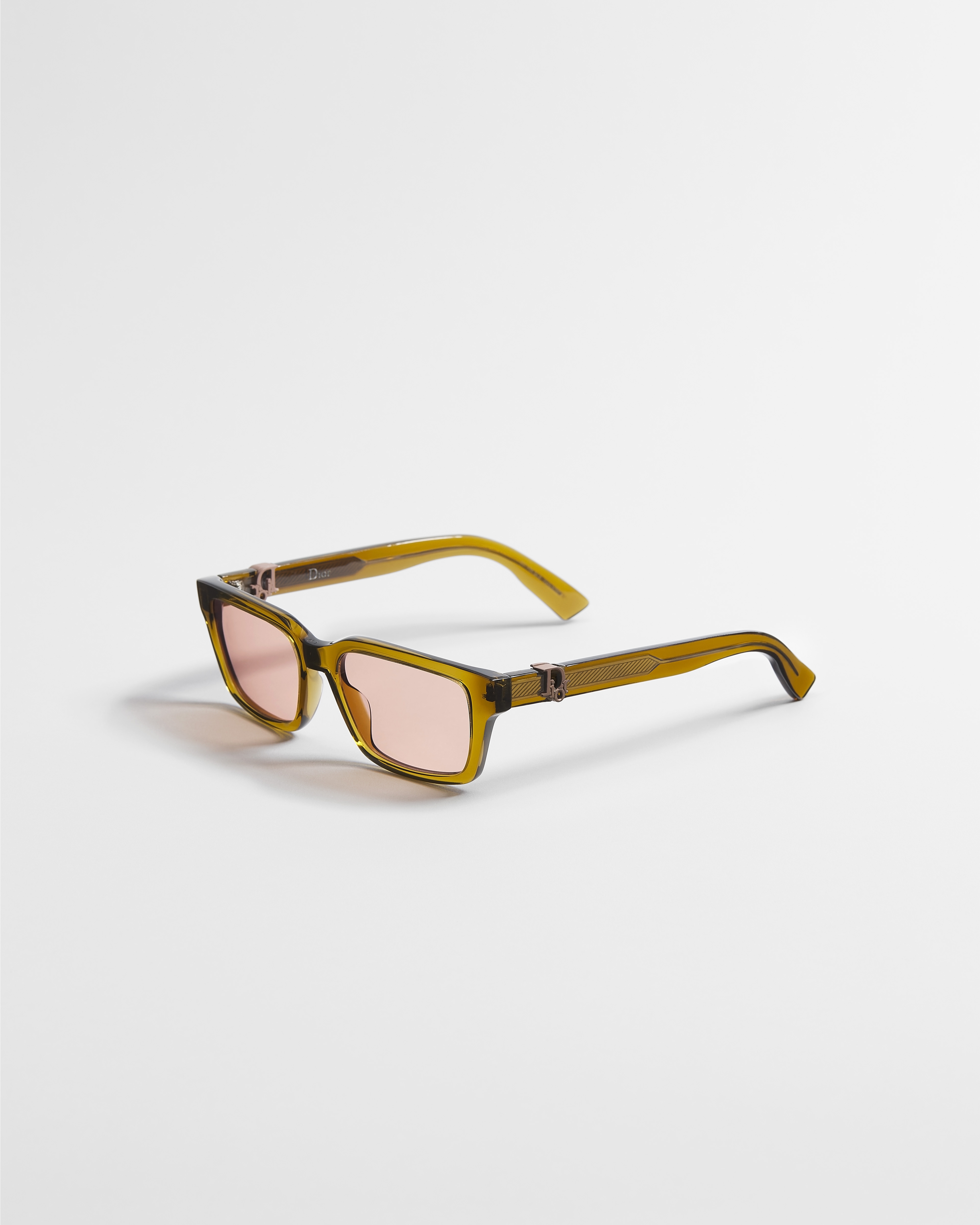 Dior Oblique S5I Lunettes de soleil carrées jaune olive transparent E03
