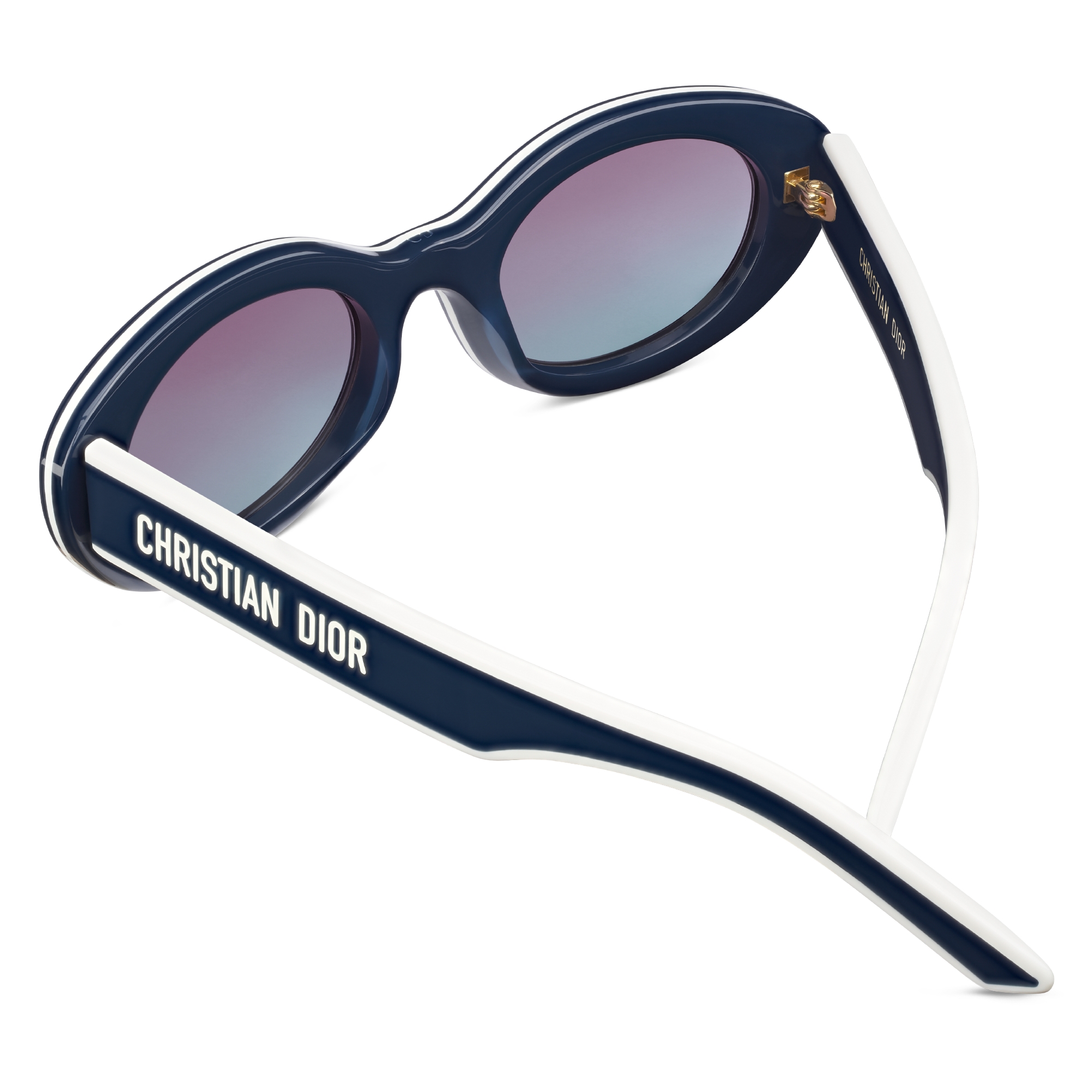 DiorPacific B4F Blue Oval Sunglasses E09