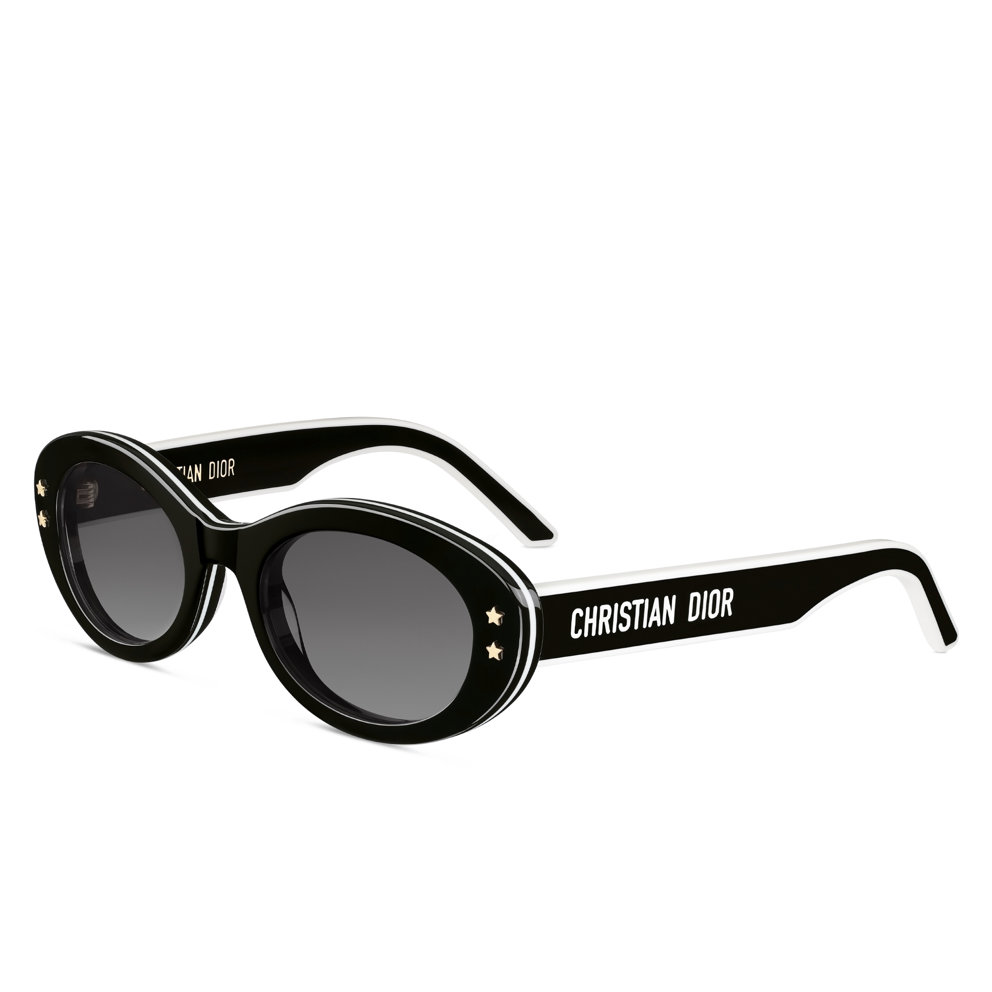 DiorPacific B4I Black Oval Sunglasses E03