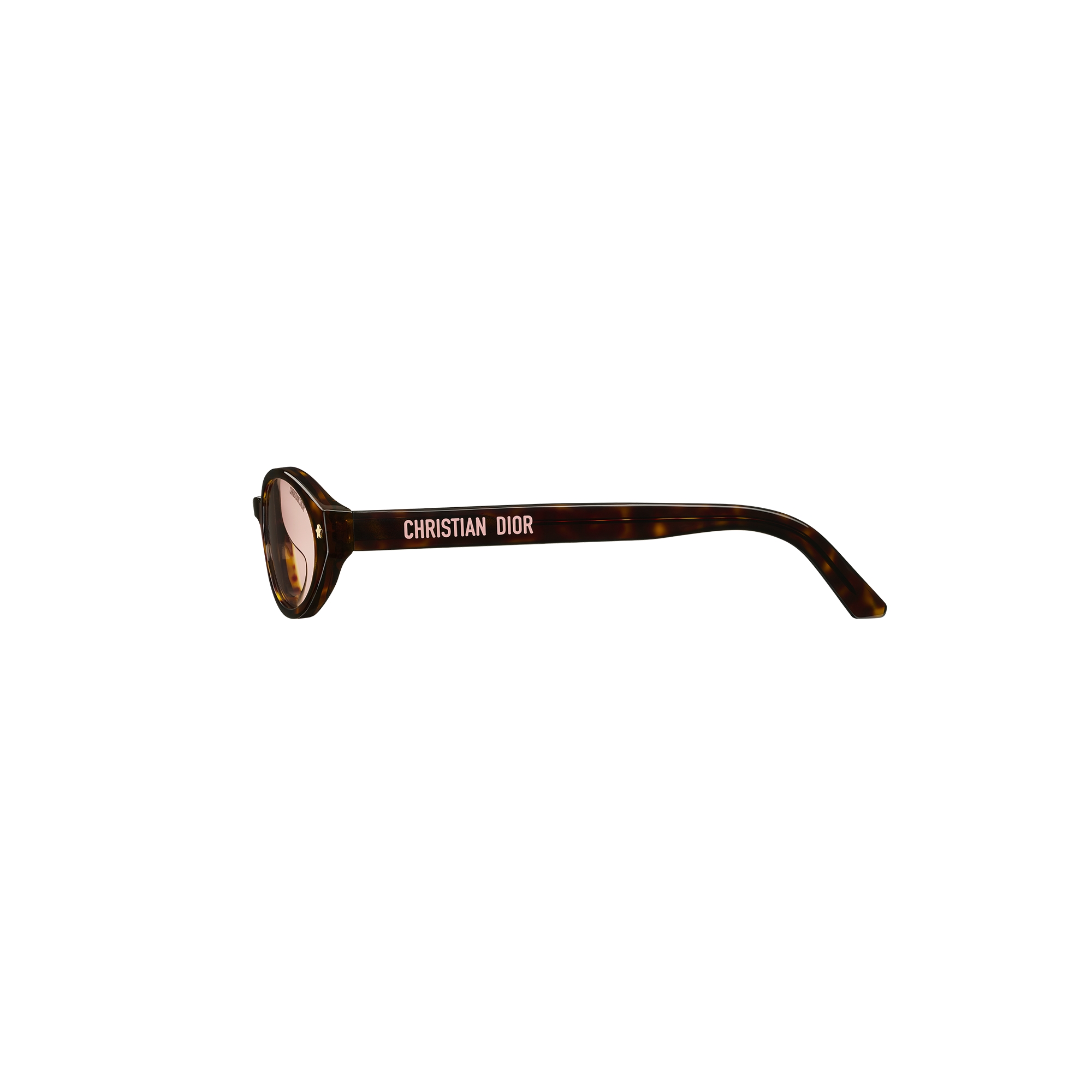DiorPacific R1F Brown Tortoiseshell-Effect Oval Sunglasses E02