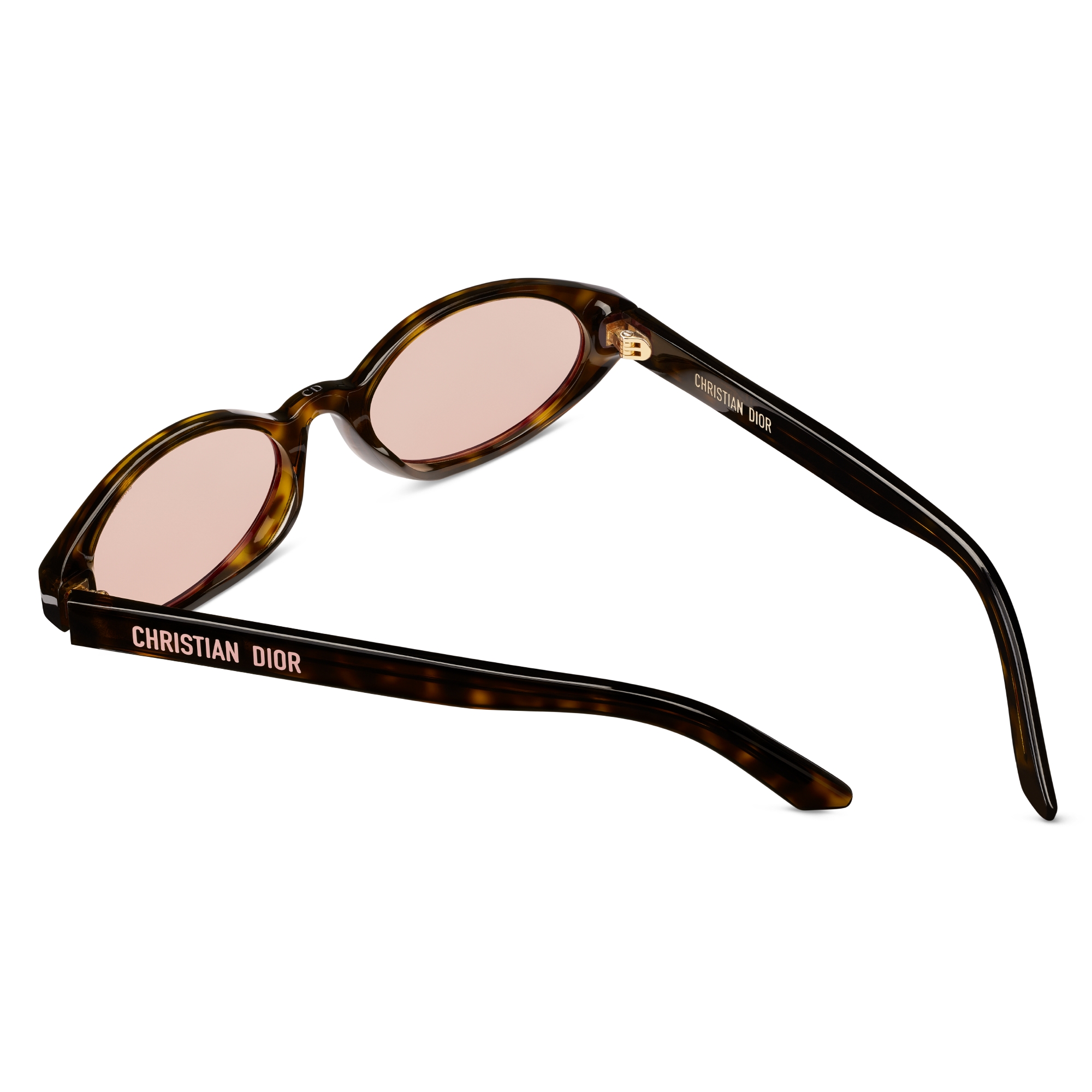 DiorPacific R1F Brown Tortoiseshell-Effect Oval Sunglasses E09