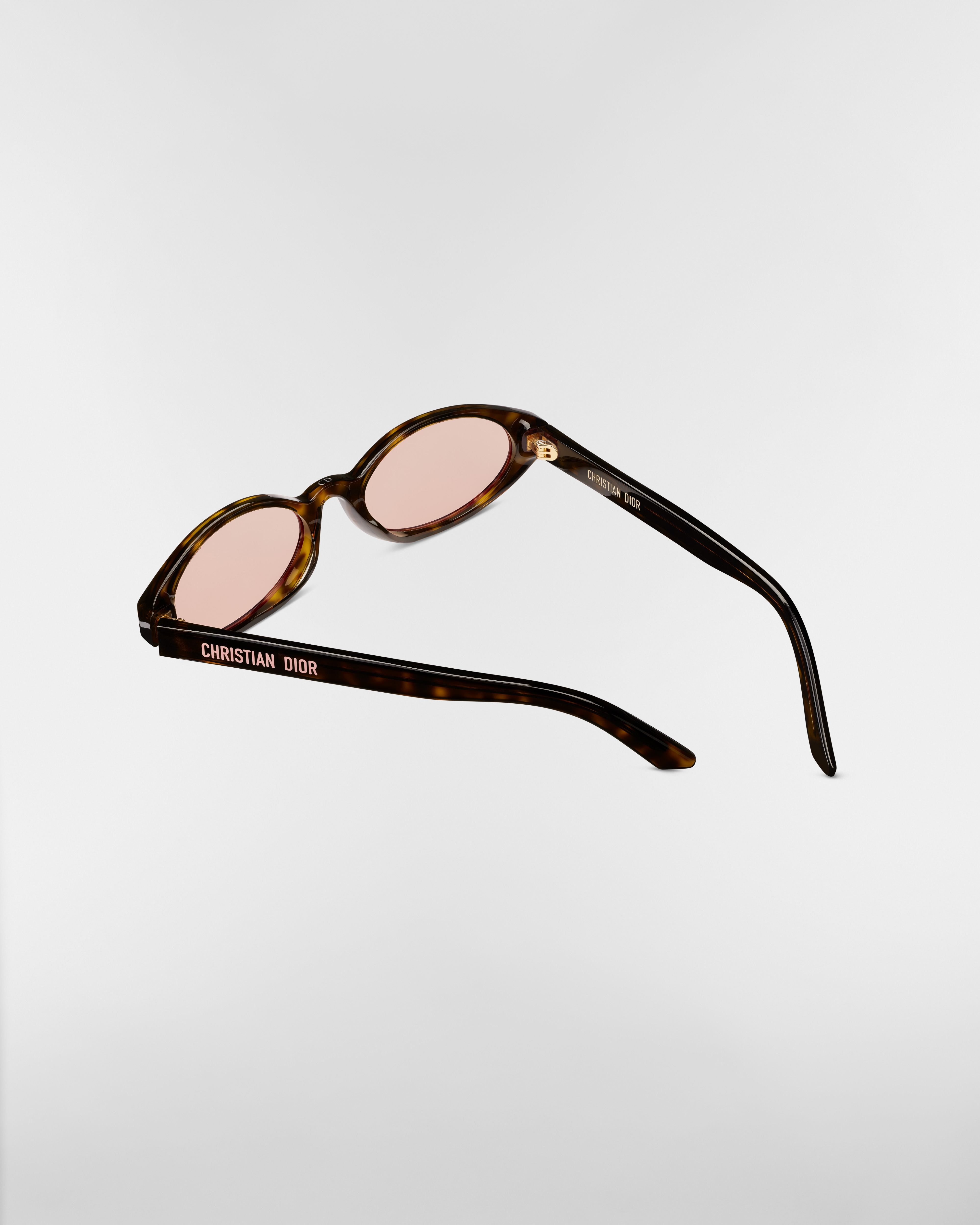 DiorPacific R1F 선글라스 브라운 톨토이즈쉘-이펙트 타원형 E09