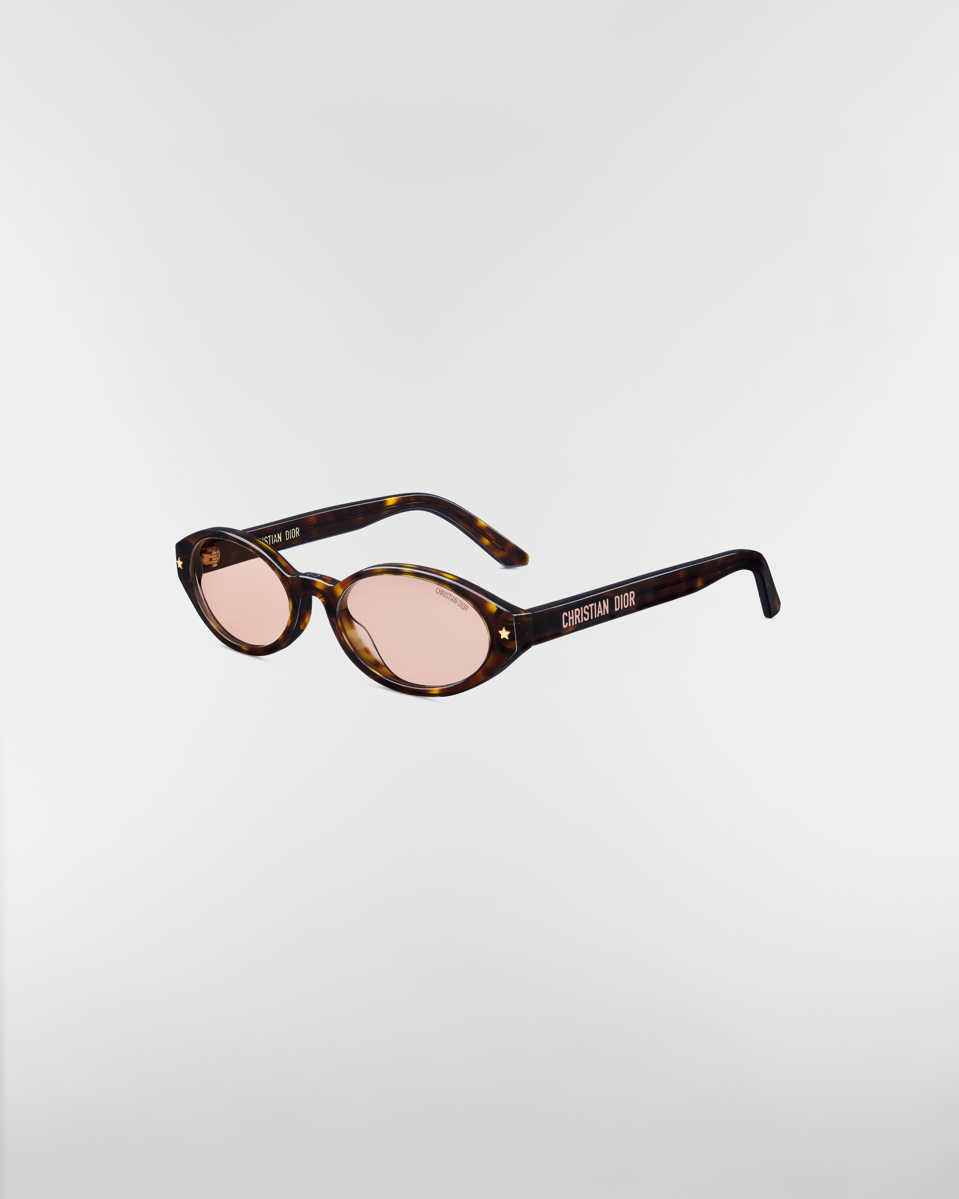 DiorPacific R1I Brown Tortoiseshell-Effect Oval Sunglasses E03