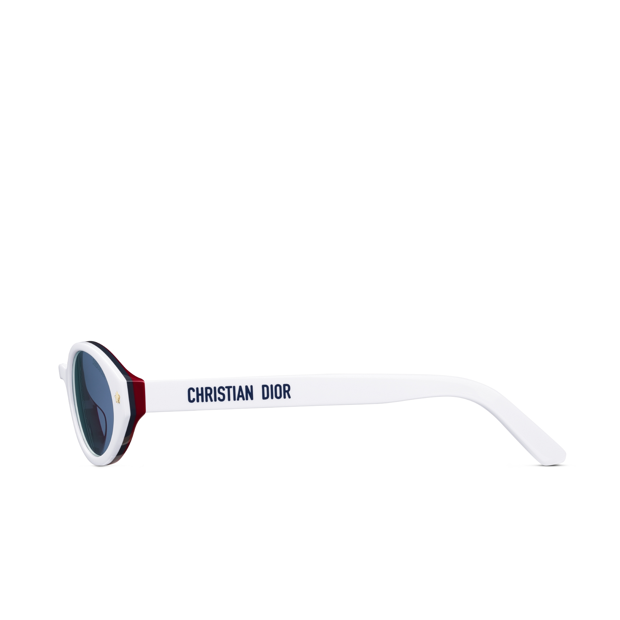 DiorPacific R1I White Oval Sunglasses | DIOR