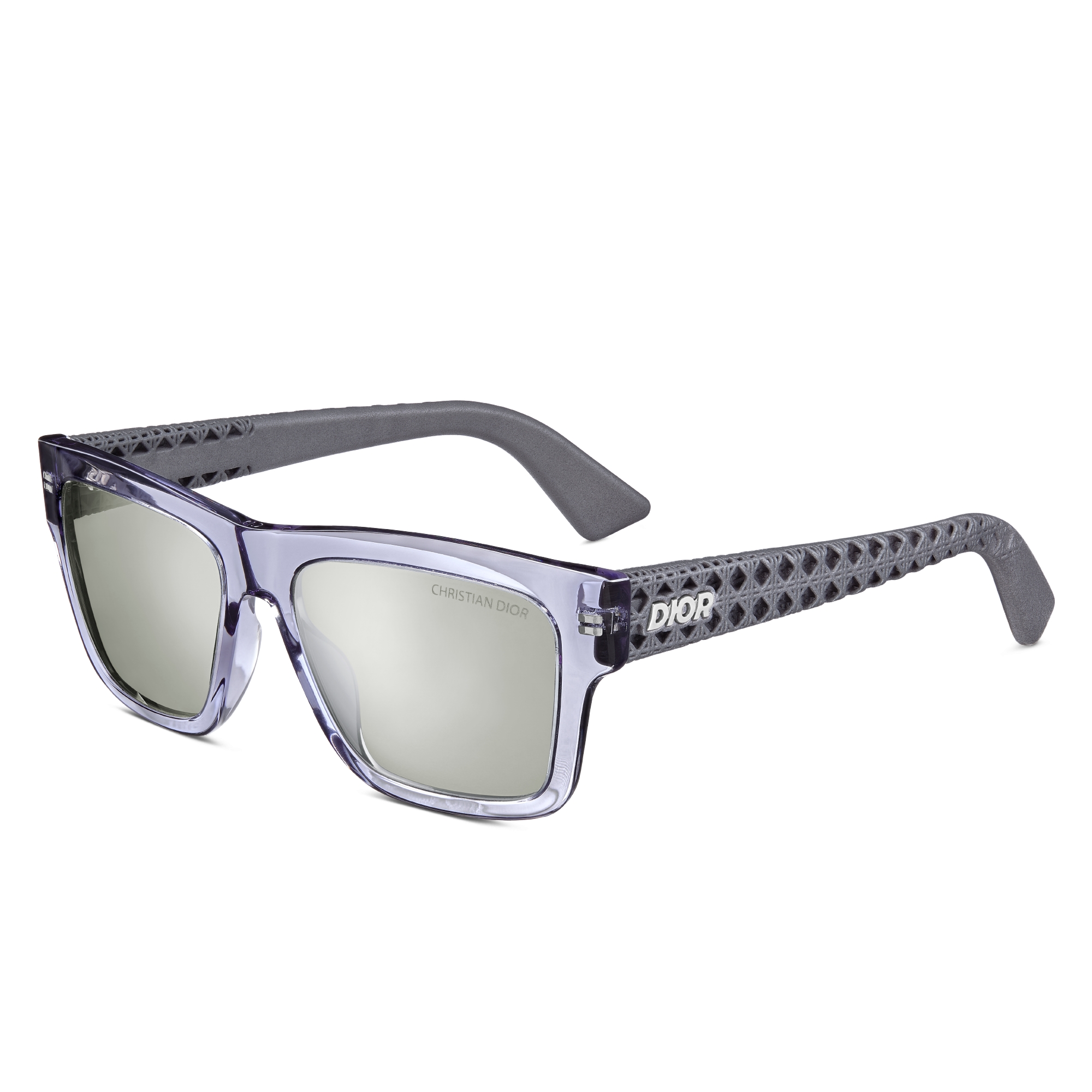 Dior3D S2F Transparent Blue Rectangular Sunglasses E03