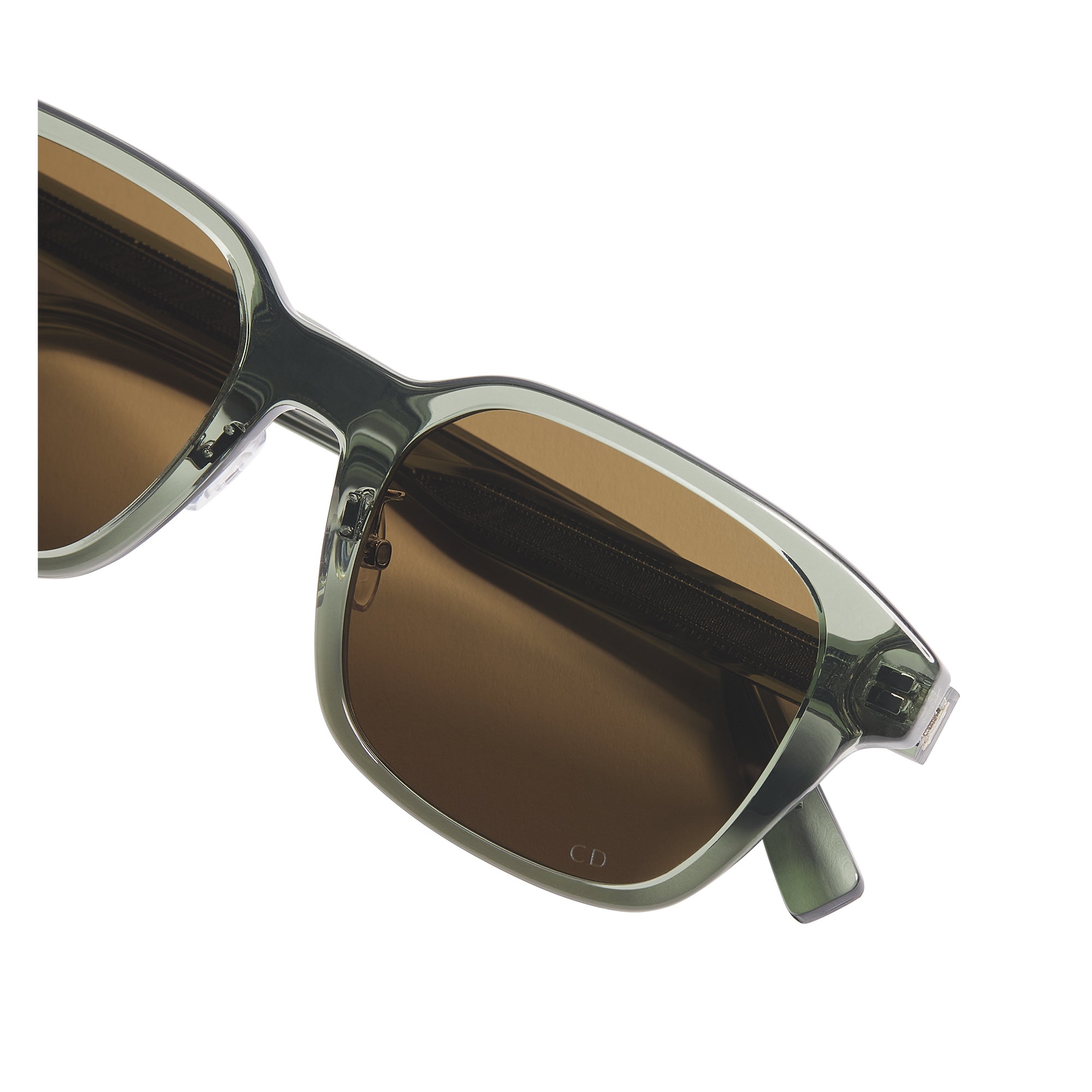 DioRibbon S1F Transparent Green Square Sunglasses E06