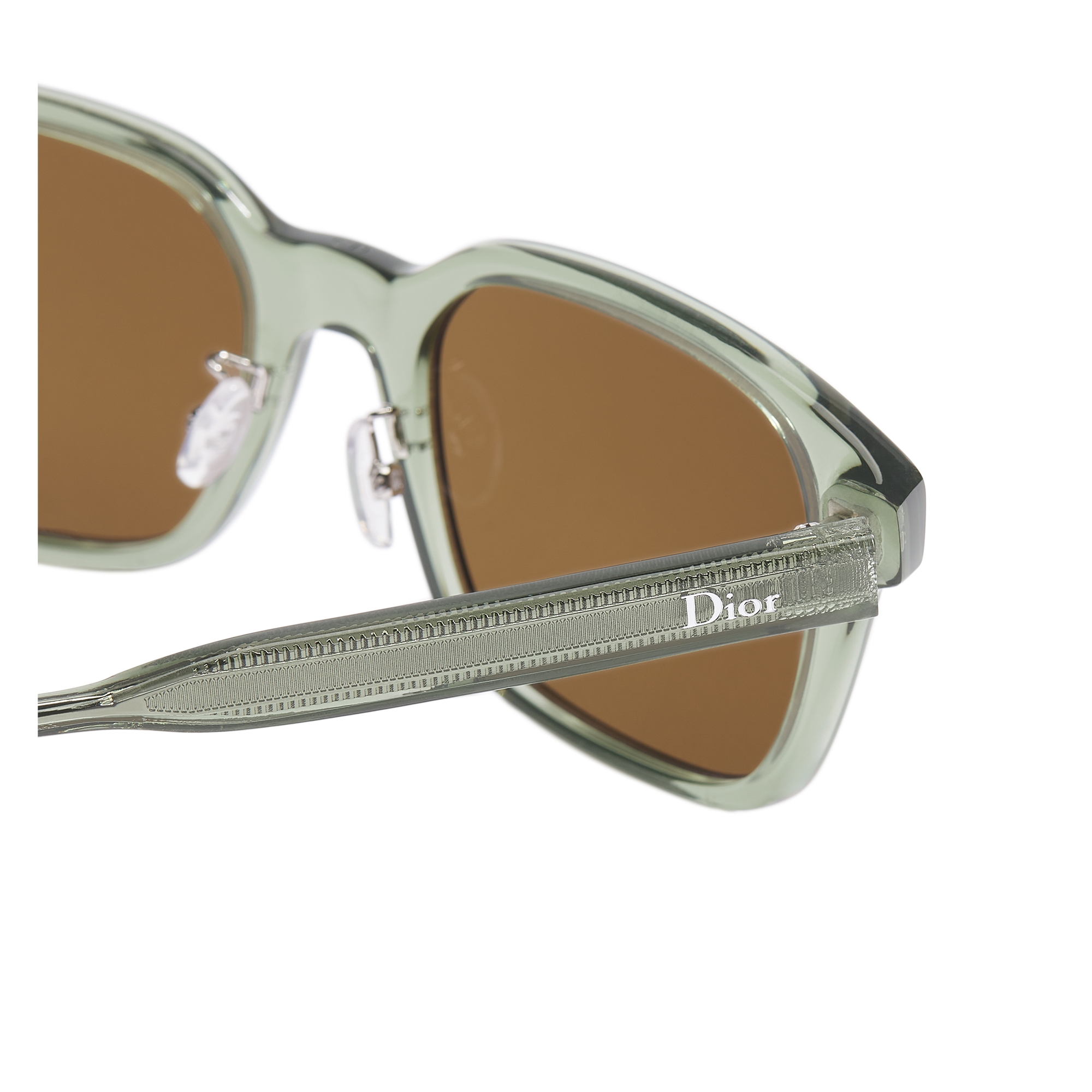 DioRibbon S1F Transparent Green Square Sunglasses E08