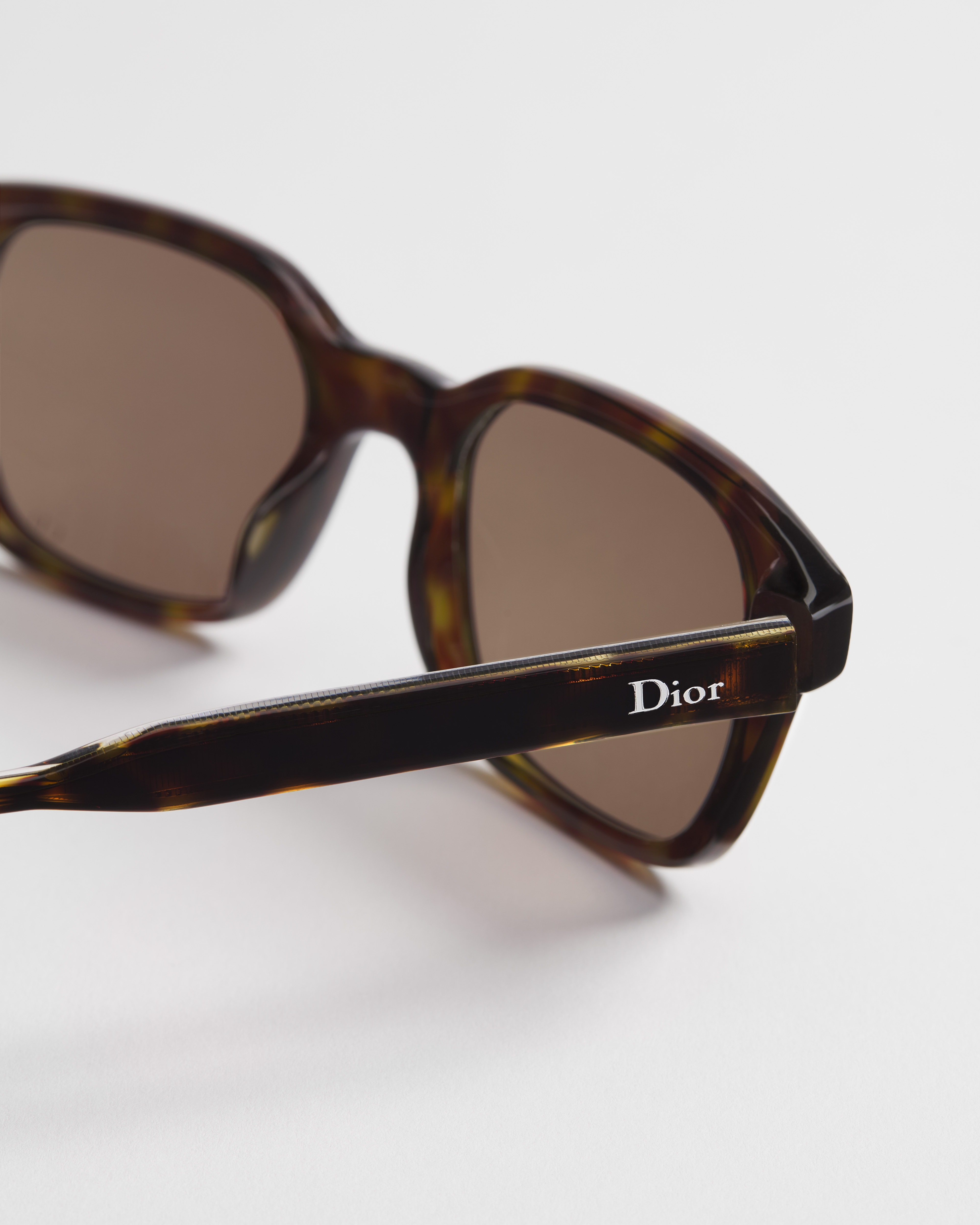 DioRibbon S1I Vierkante zonnebril in bruine tortoiselook E08