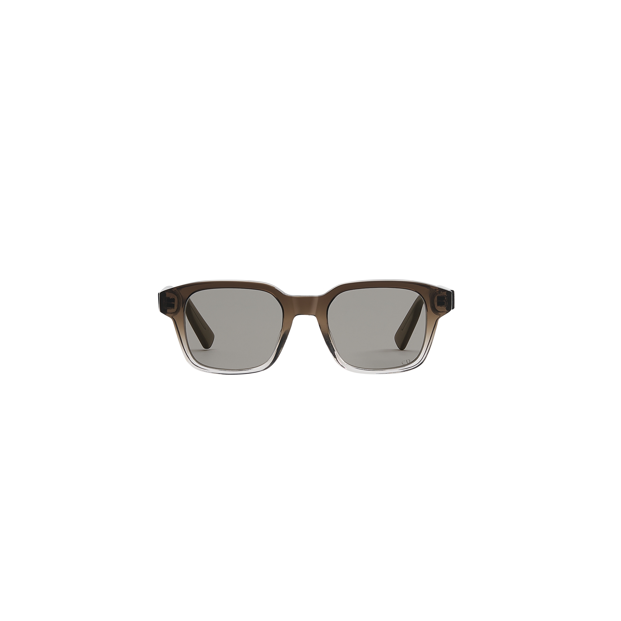 Brown-to-Light Gray Gradient Square Sunglasses