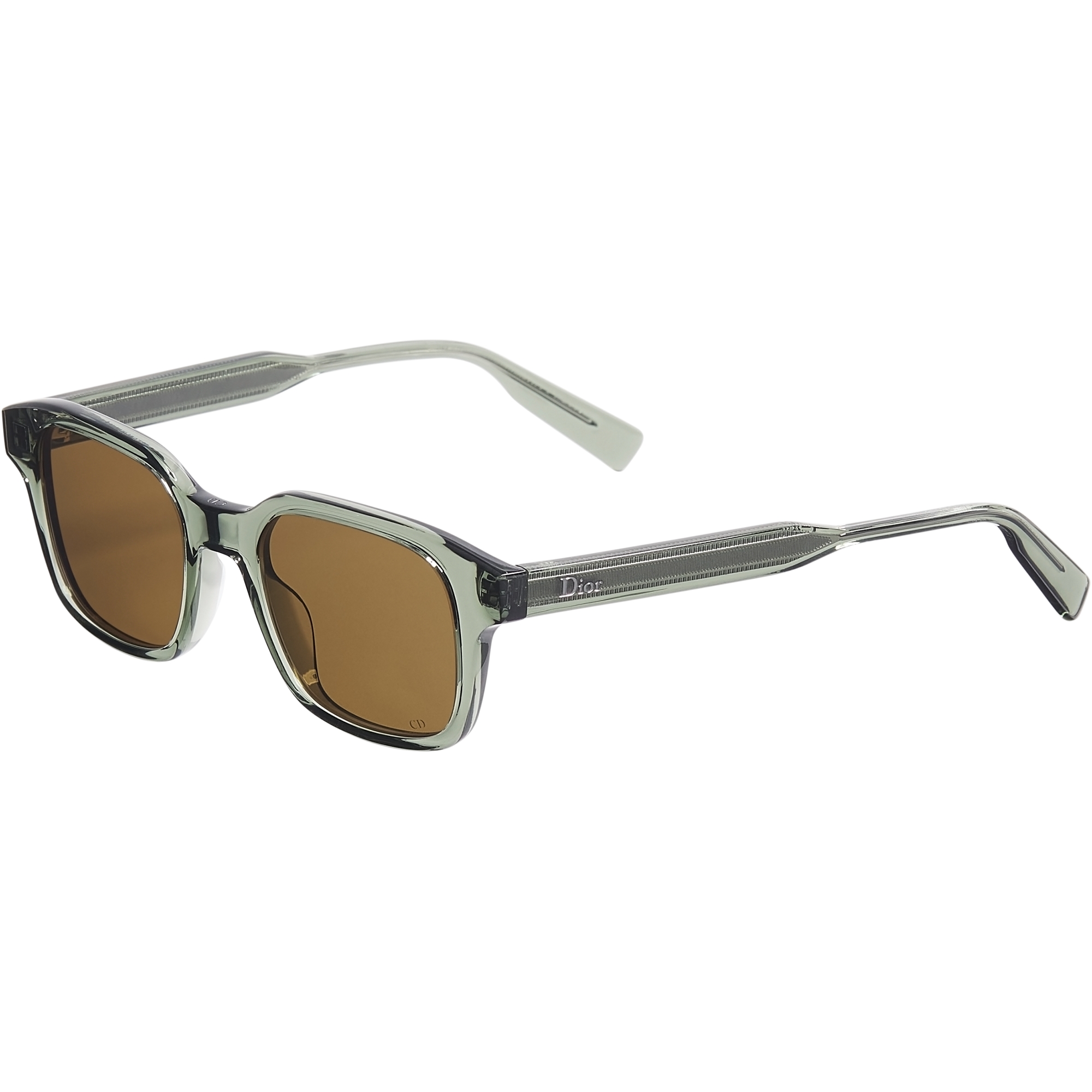  Transparent Green Square Sunglasses
