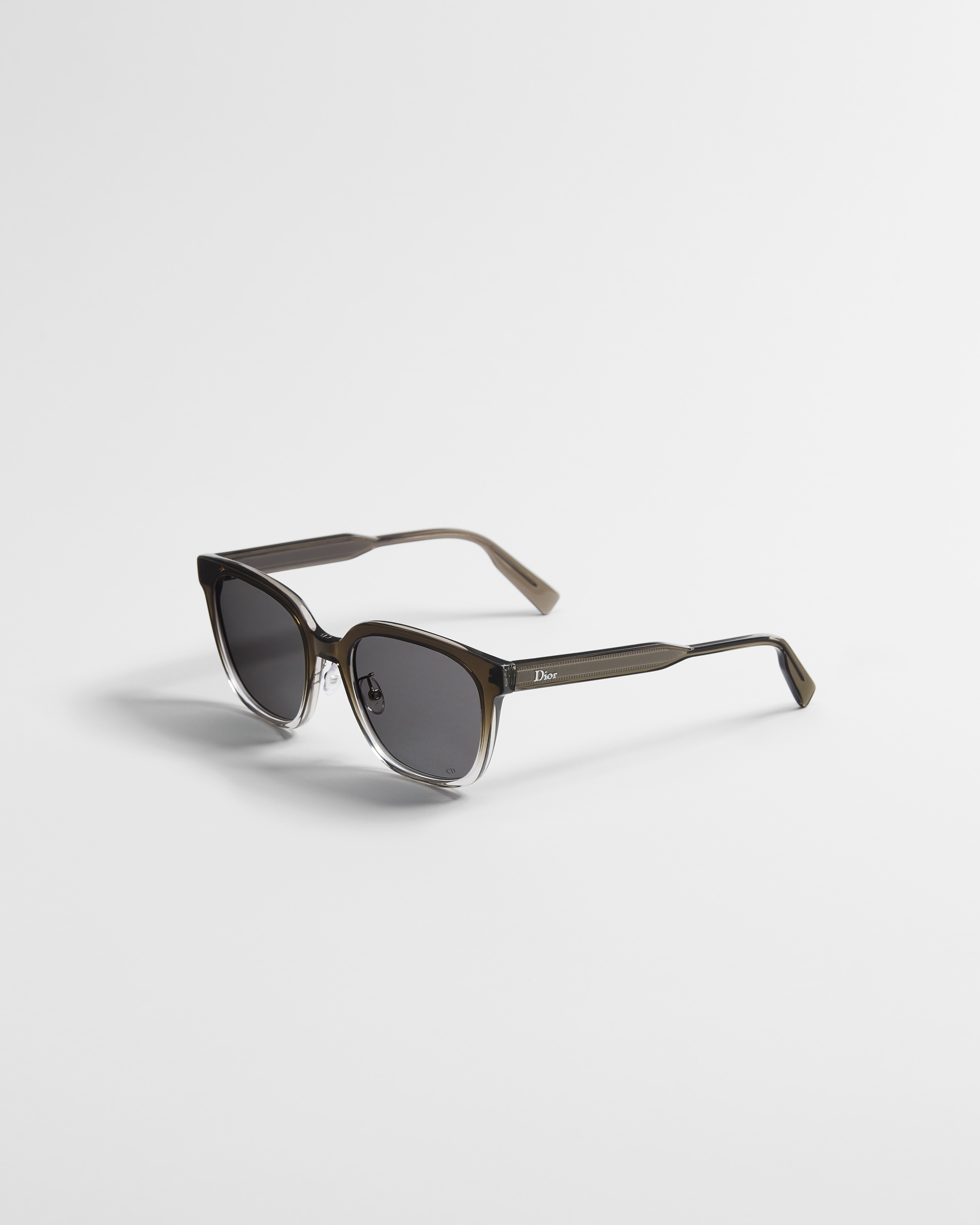DioRibbon S2F Deep Brown-to-Light Brown Gradient Square Sunglasses E03