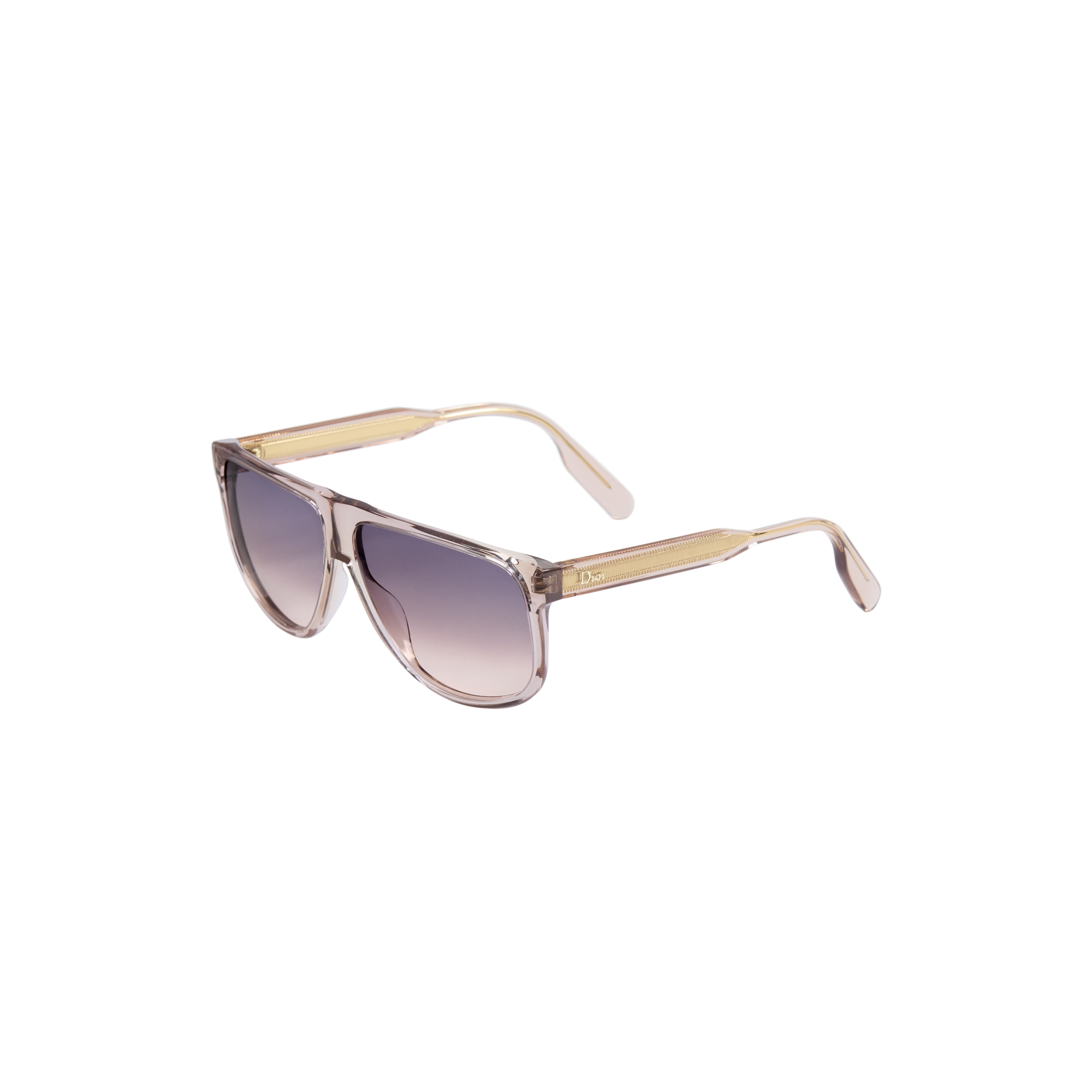  Transparent Warm Taupe Navigator Sunglasses