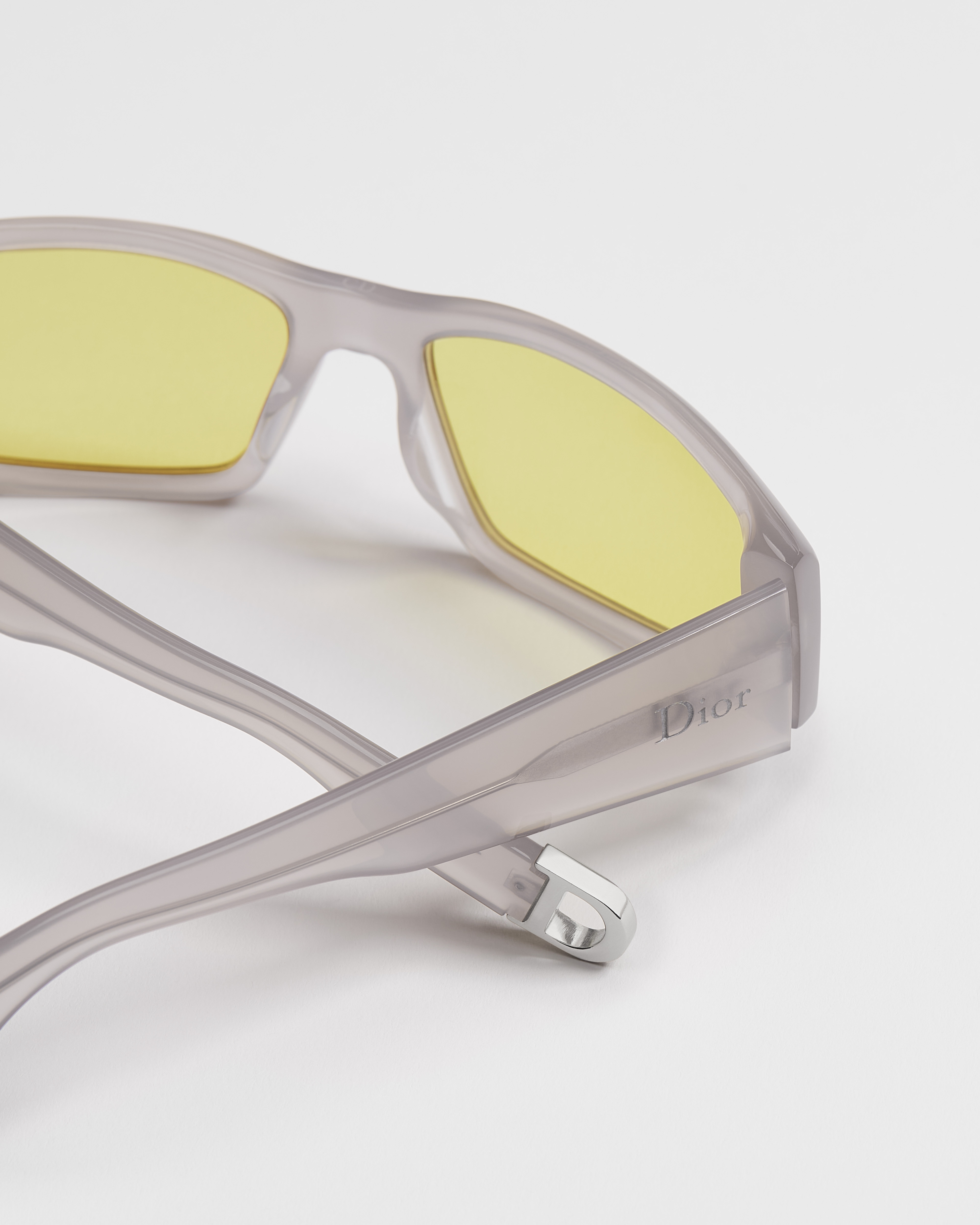 DiorSymbol S1I Transparent Gray Rectangular Sunglasses E08