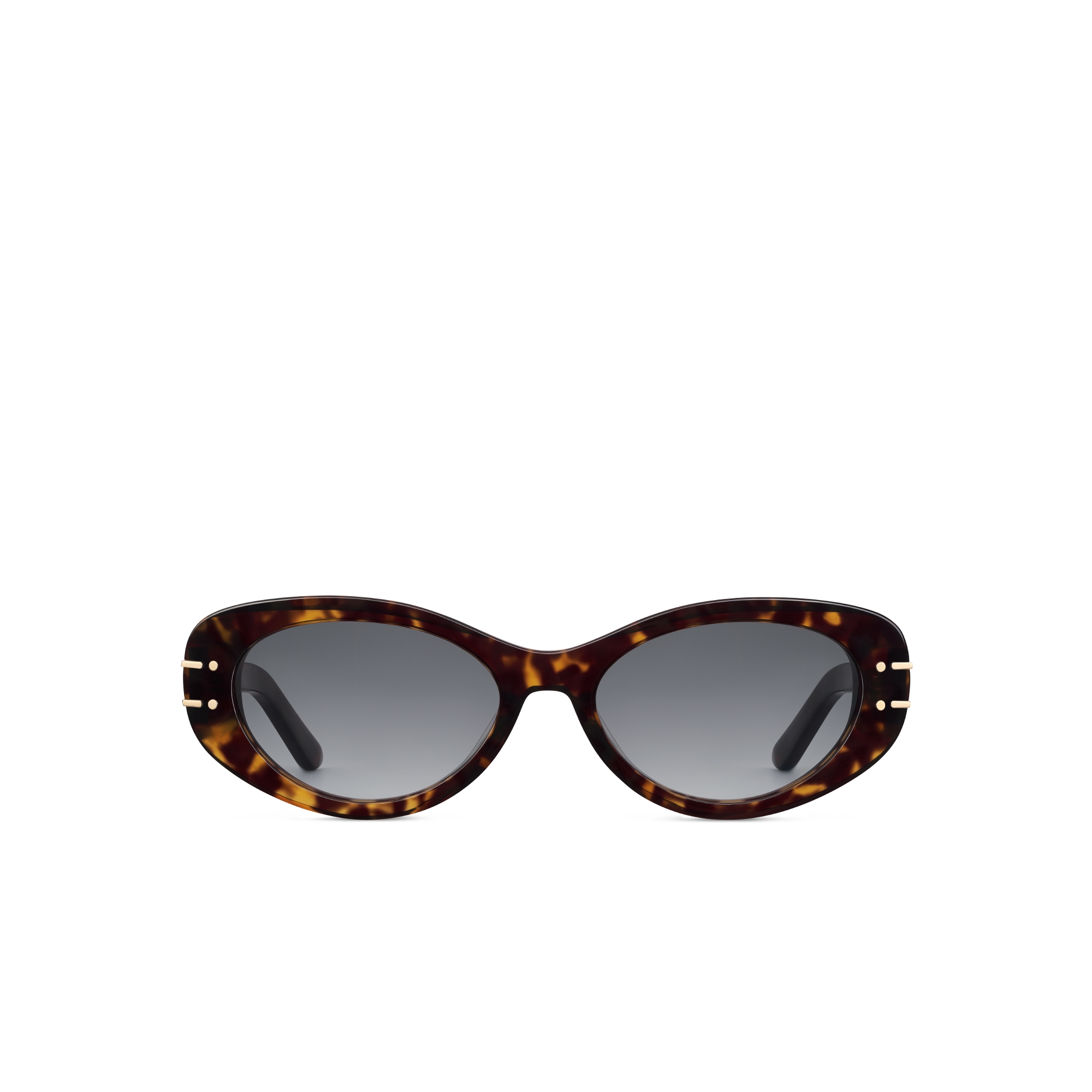 DiorSignature B8U Ovale Sonnenbrille mit Schildpattoptik in Braun und Honigfarbe E01