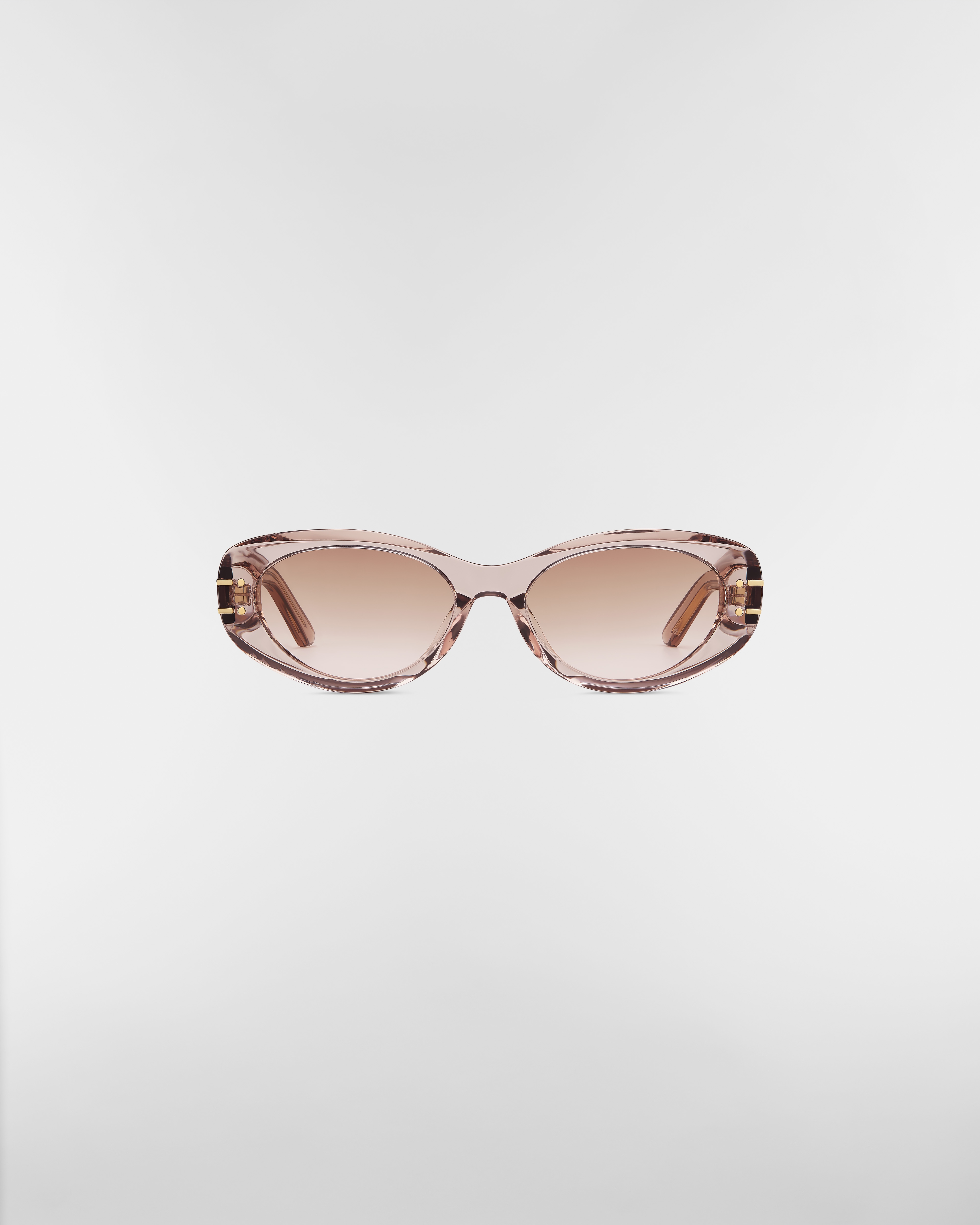 DiorSignature B8U Lunettes de soleil ovales beige transparent E01