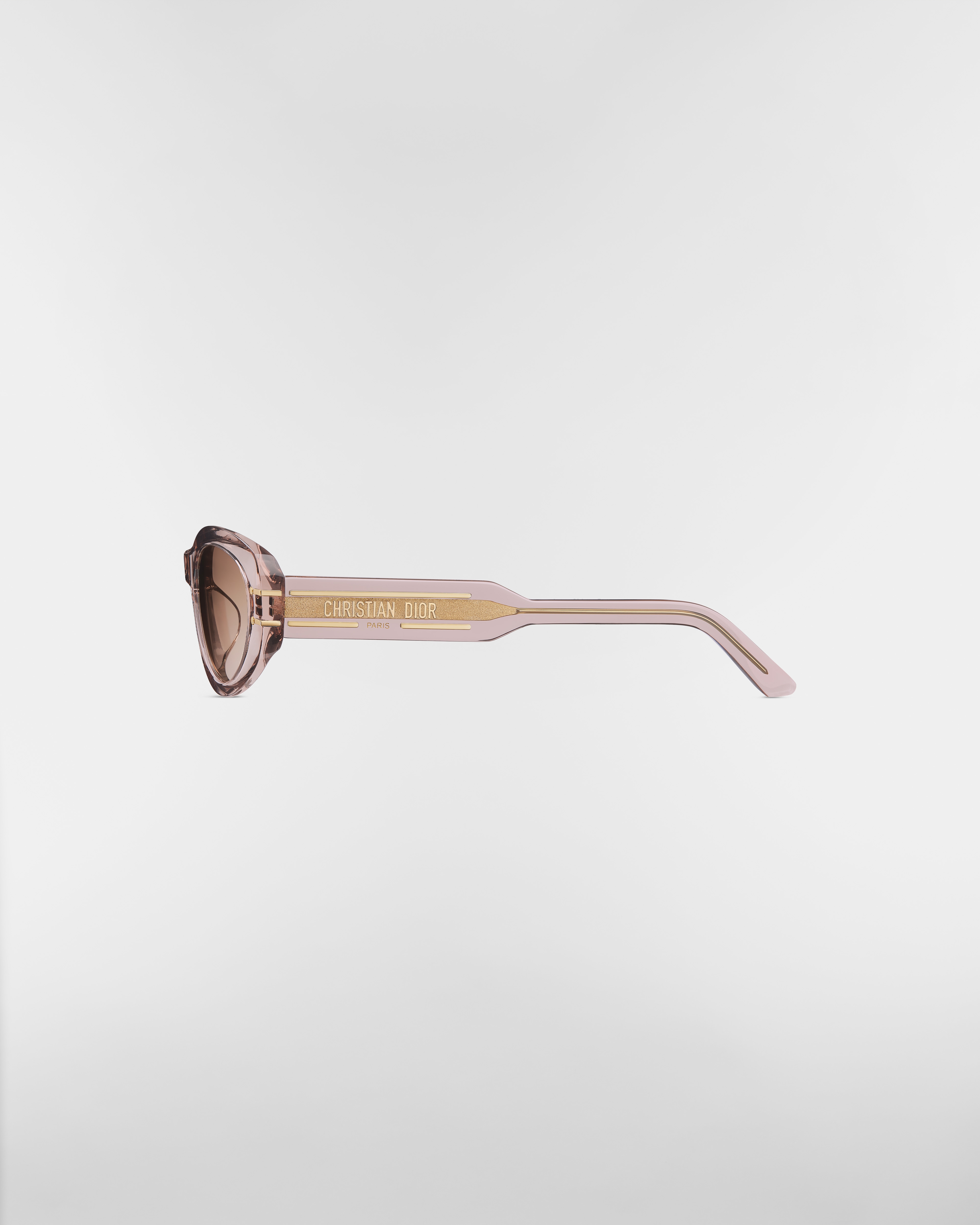 DiorSignature B8U Lunettes de soleil ovales beige transparent E02