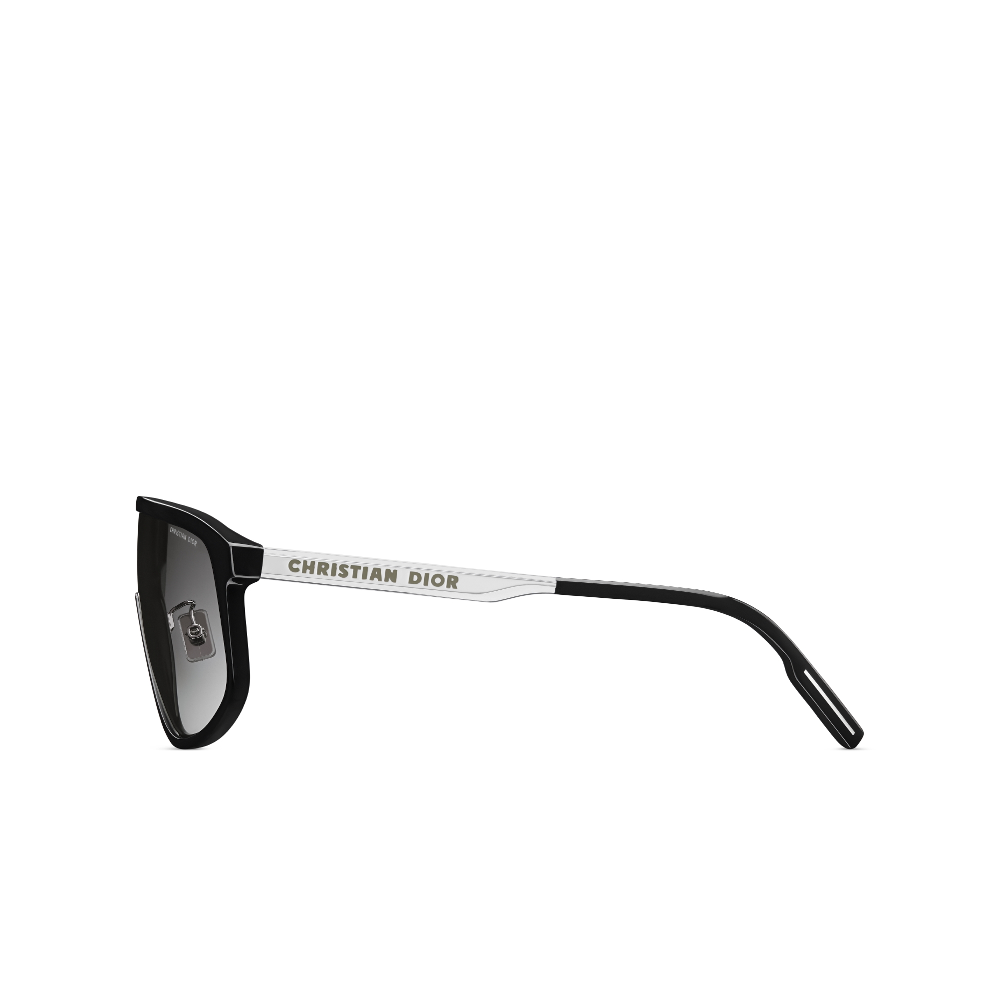 DiorTag M1F แว่นกันแดดทรงหน้ากากสีดํา E02