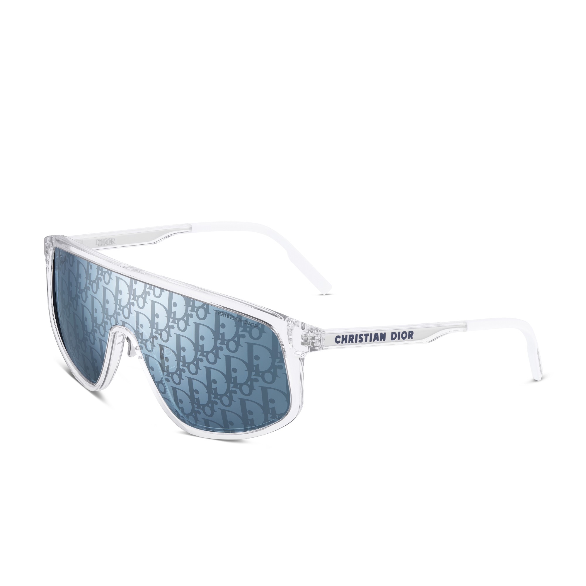 DiorTag M1F Crystal-Tone Mask Sunglasses E03