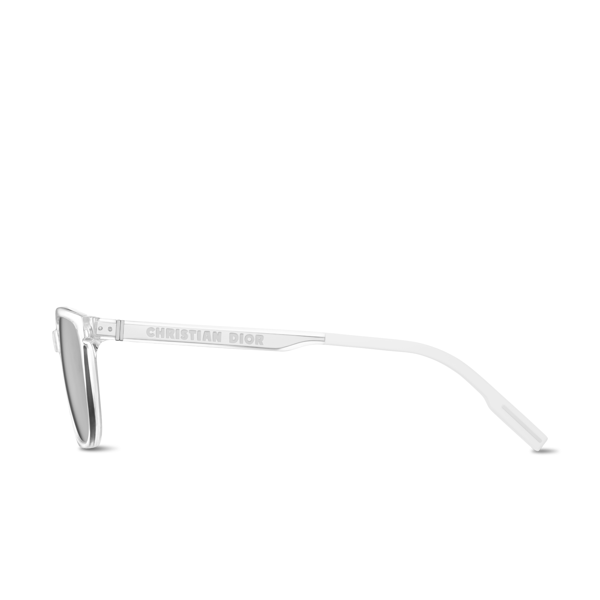 DiorTag SU แว่นกันแดดทรงสี่เหลี่ยมผืนผ้าโทนสีคริสตัล E02
