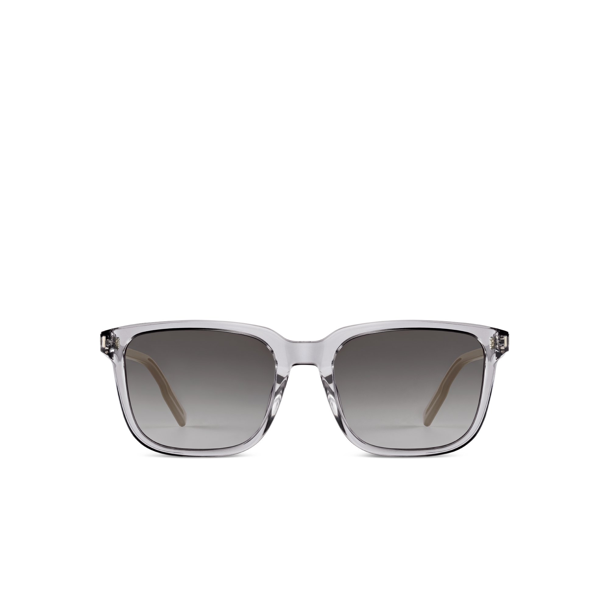 DiorTag SU แว่นกันแดดทรงสี่เหลี่ยมผืนผ้าสีเทาใส E01