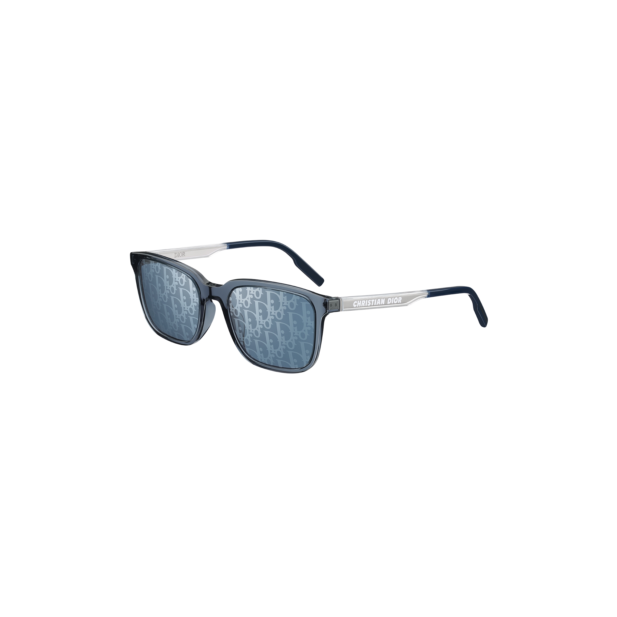 DiorTag SU Transparent Navy Blue Rectangular Sunglasses E03