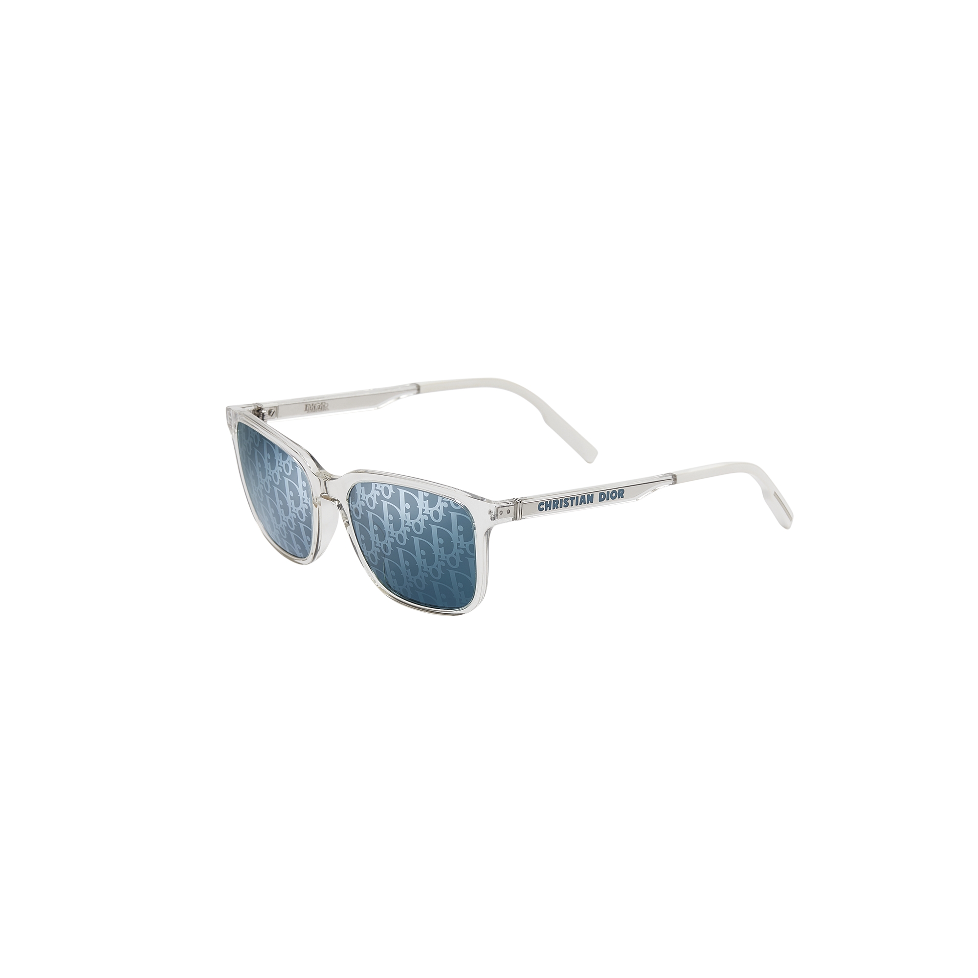 DiorTag SU Crystal-Tone Rectangular Sunglasses E03