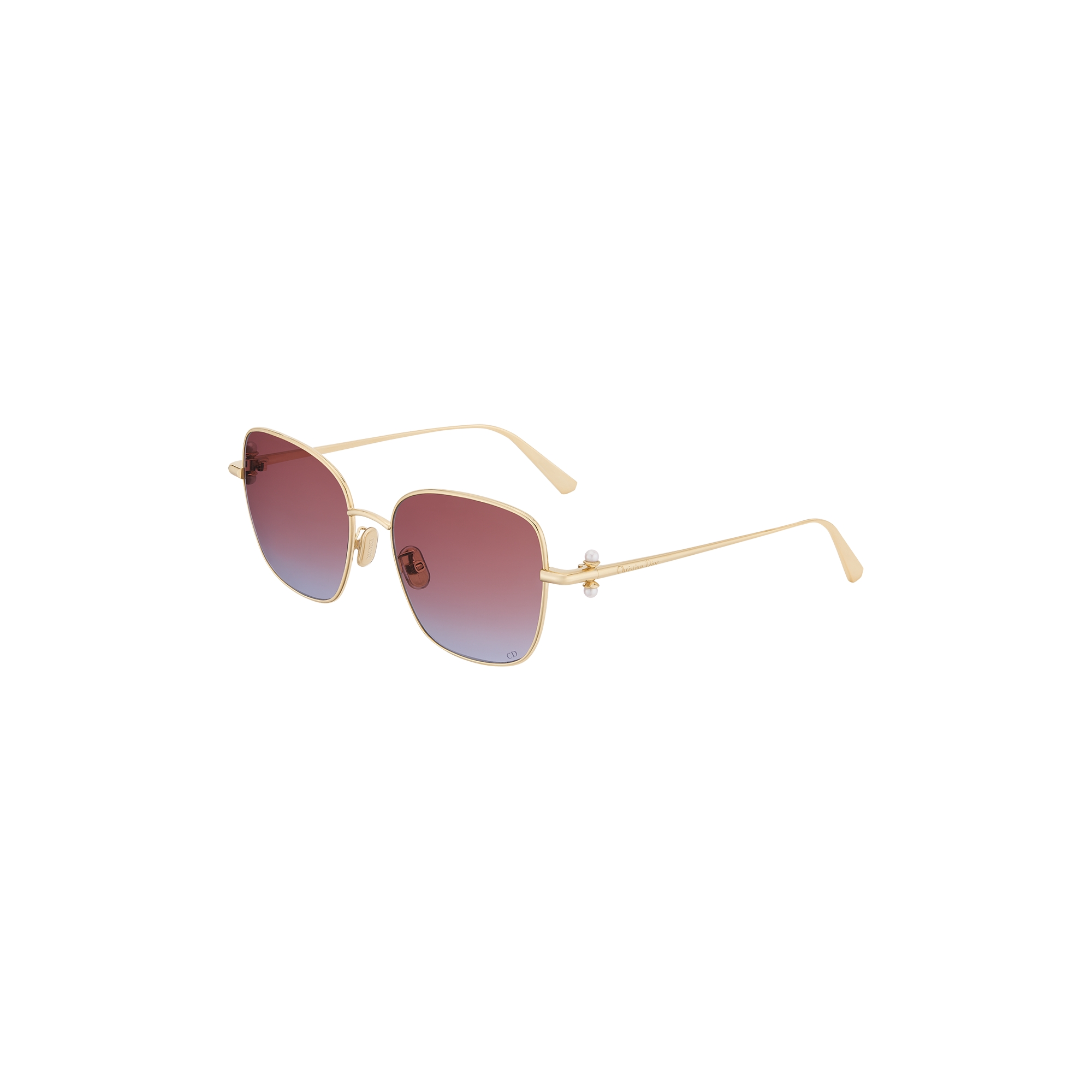  Brown-to-Indigo Gradient Square Sunglasses