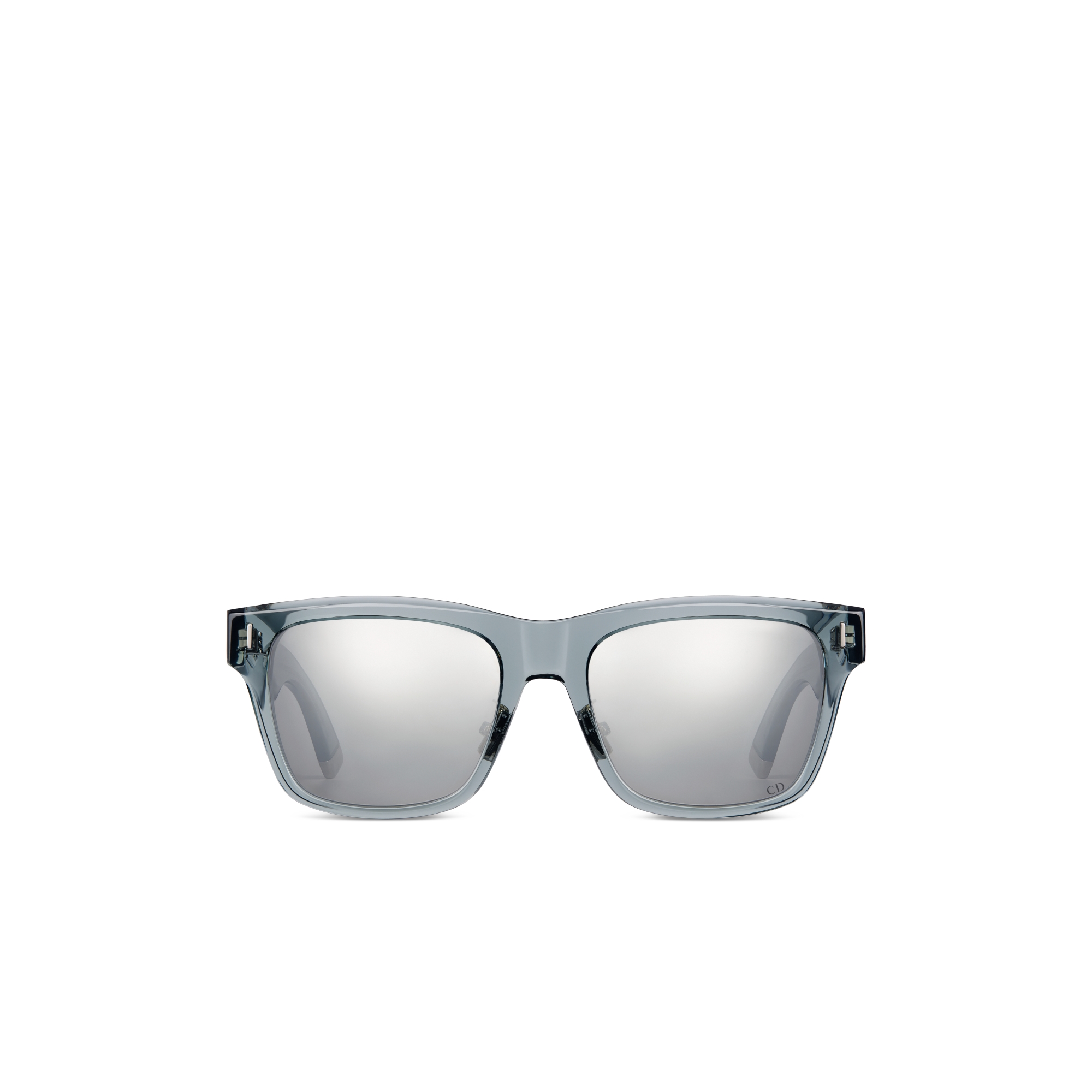 DiorTailoring S1F แว่นตากันแดดทรงสี่เหลี่ยมจัตุรัสสีเทาอ่อนแบบใส E01