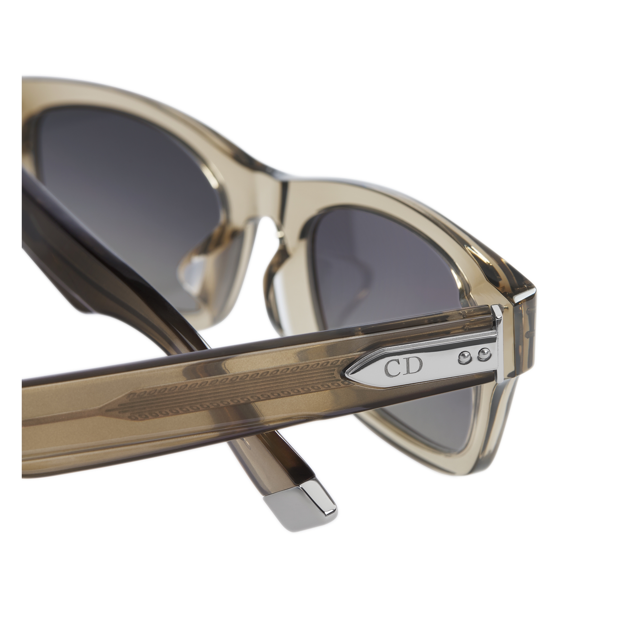 DiorTailoring S3F Transparent Sand Beige Rectangular Sunglasses E08