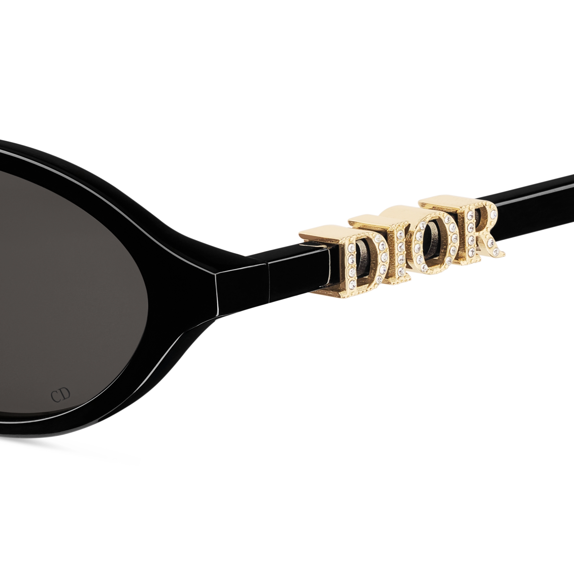 DiorTreasure R1F Black Oval Sunglasses E09