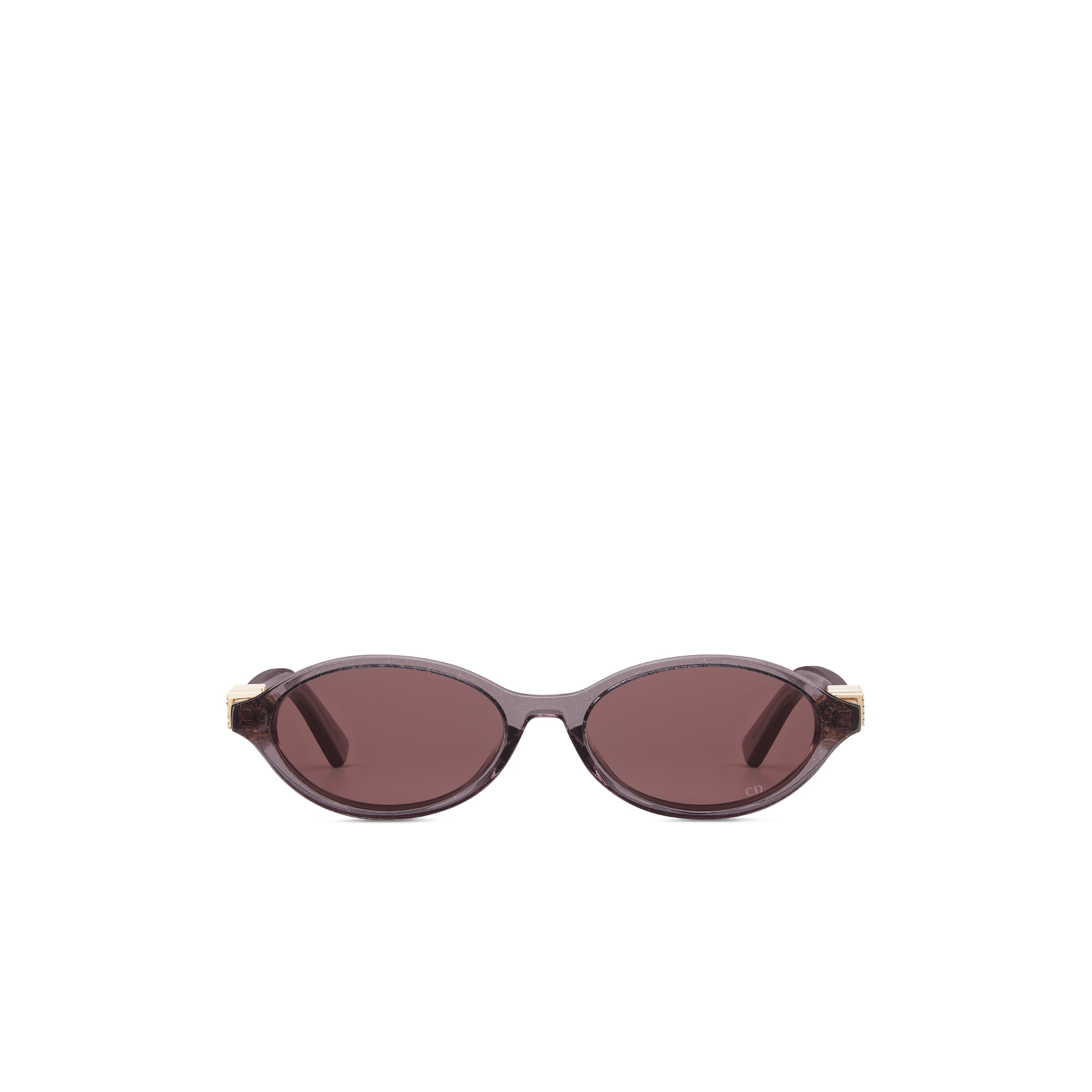 DiorTreasure R1I Ovale Sonnenbrille in transparentem Lila mit Glitzereffekt E01
