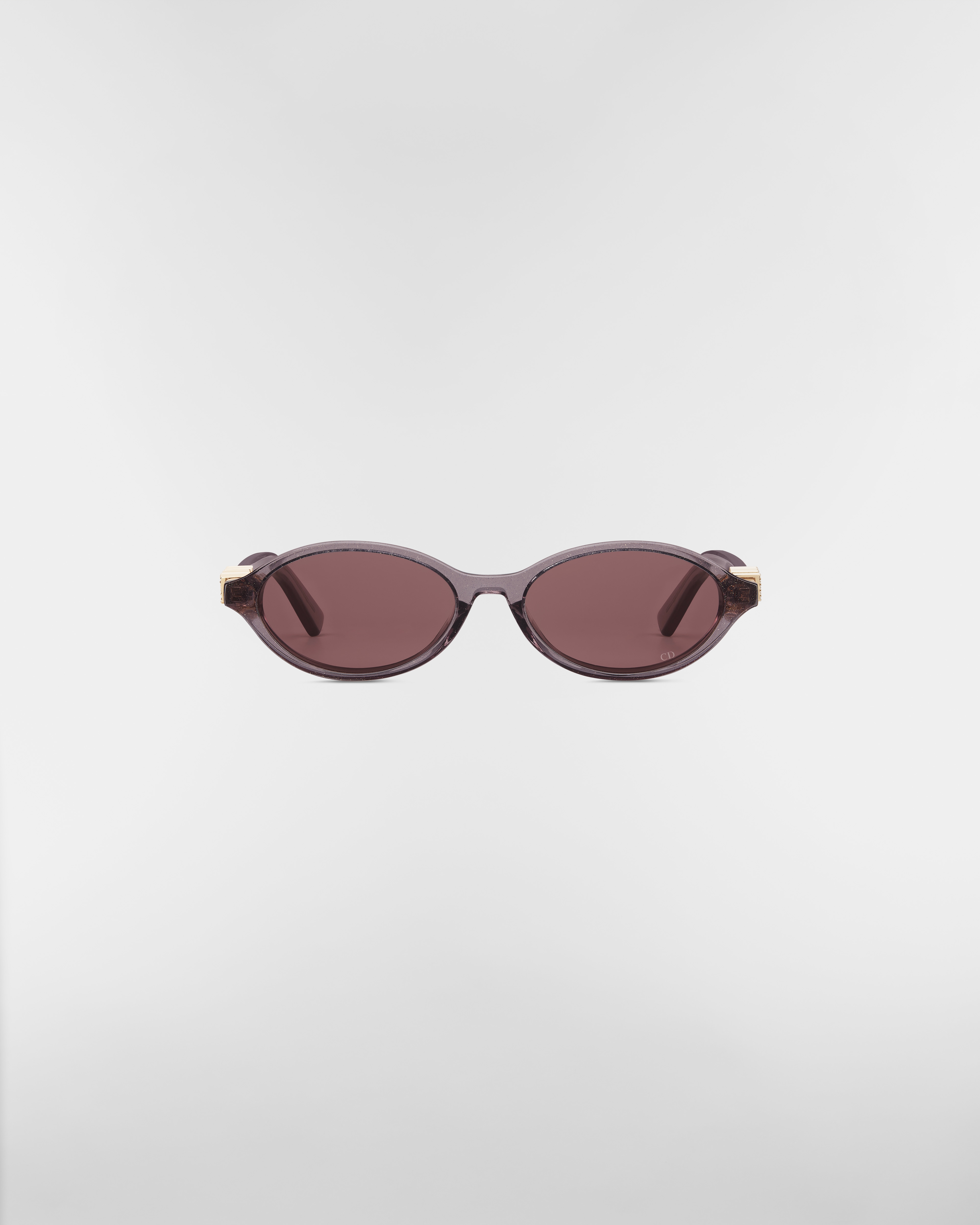 DiorTreasure R1I Ovale Sonnenbrille in transparentem Lila mit Glitzereffekt E01
