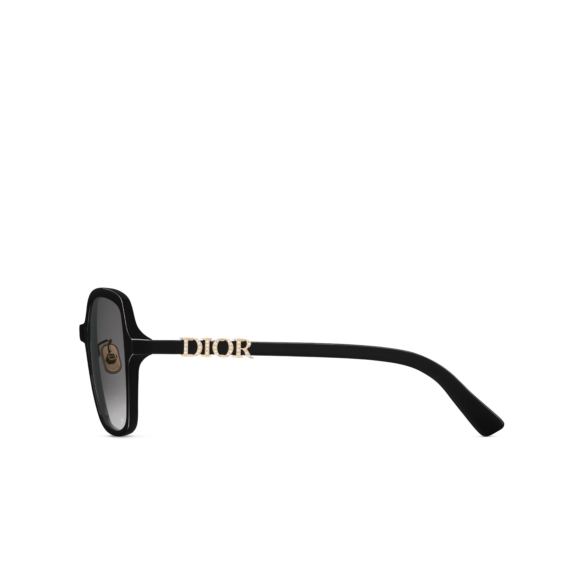 DiorTreasure S1F Lunettes de soleil carrées noires E02