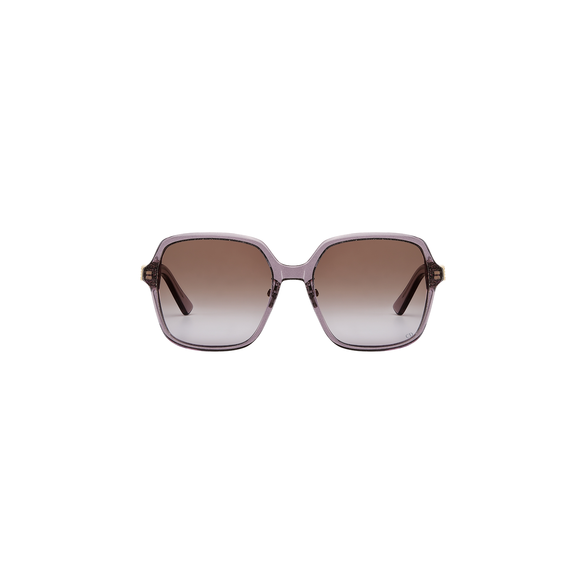 DiorTreasure S1F Transparent Glittery Purple Square Sunglasses E01