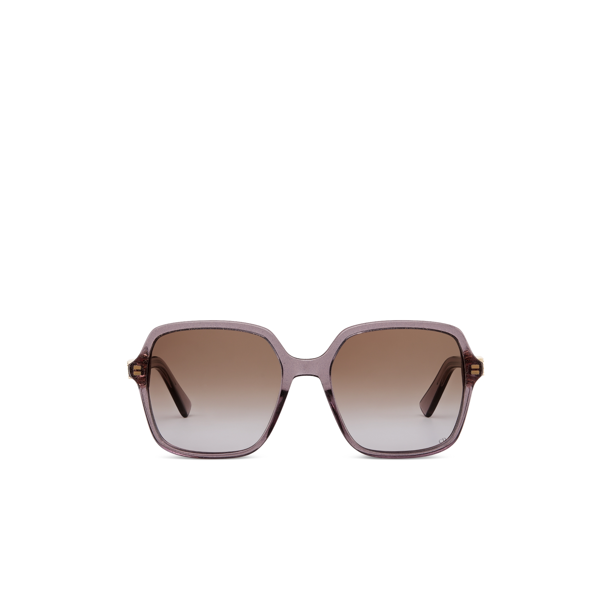 DiorTreasure S1I Quadratische Sonnenbrille in transparentem Lila mit Glitzereffekt E01