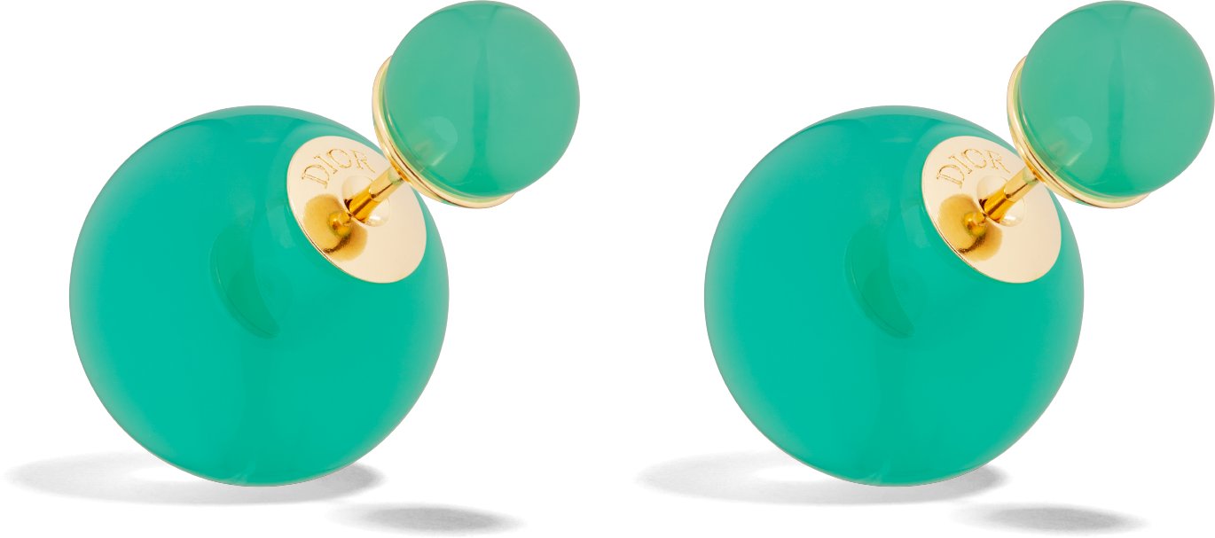 DIOR Dioriviera Dior Tribales Earrings Gold Finish Metal And Coral Resin Pearls Women