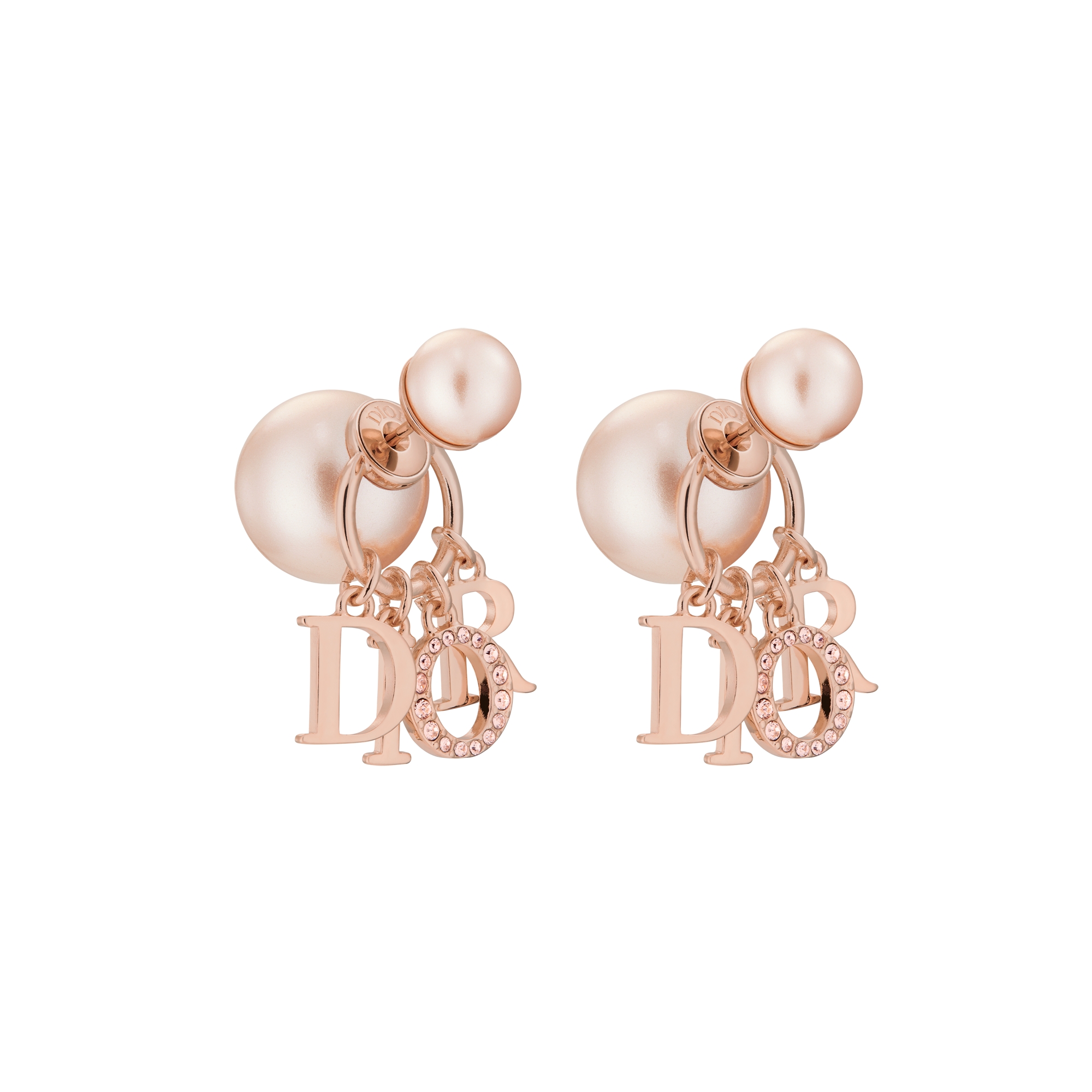  Pink-Finish Metal with Pink Resin Pearls and Crystals