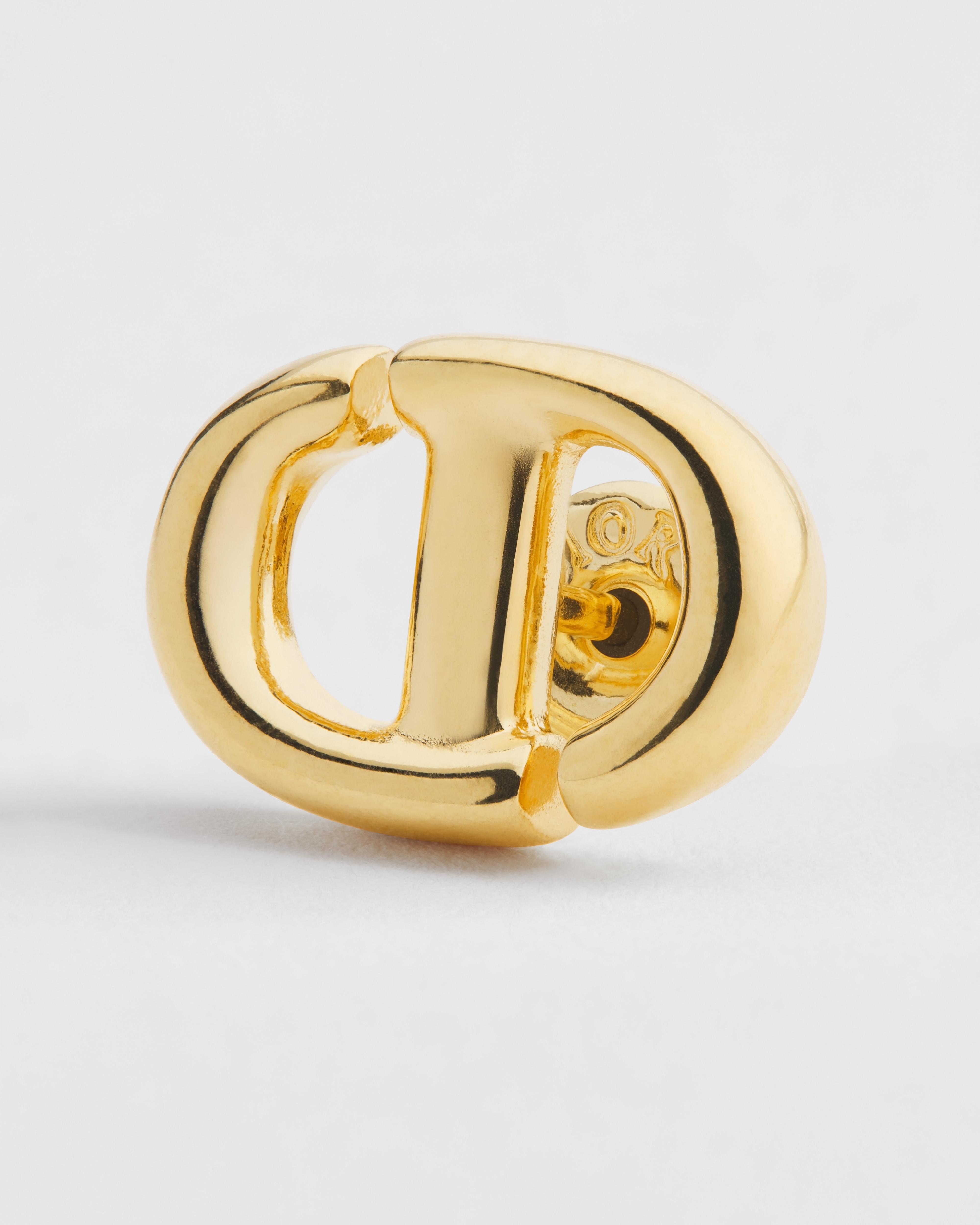 CD Navy-oorknopjes Metaal met goudkleurige afwerking E09