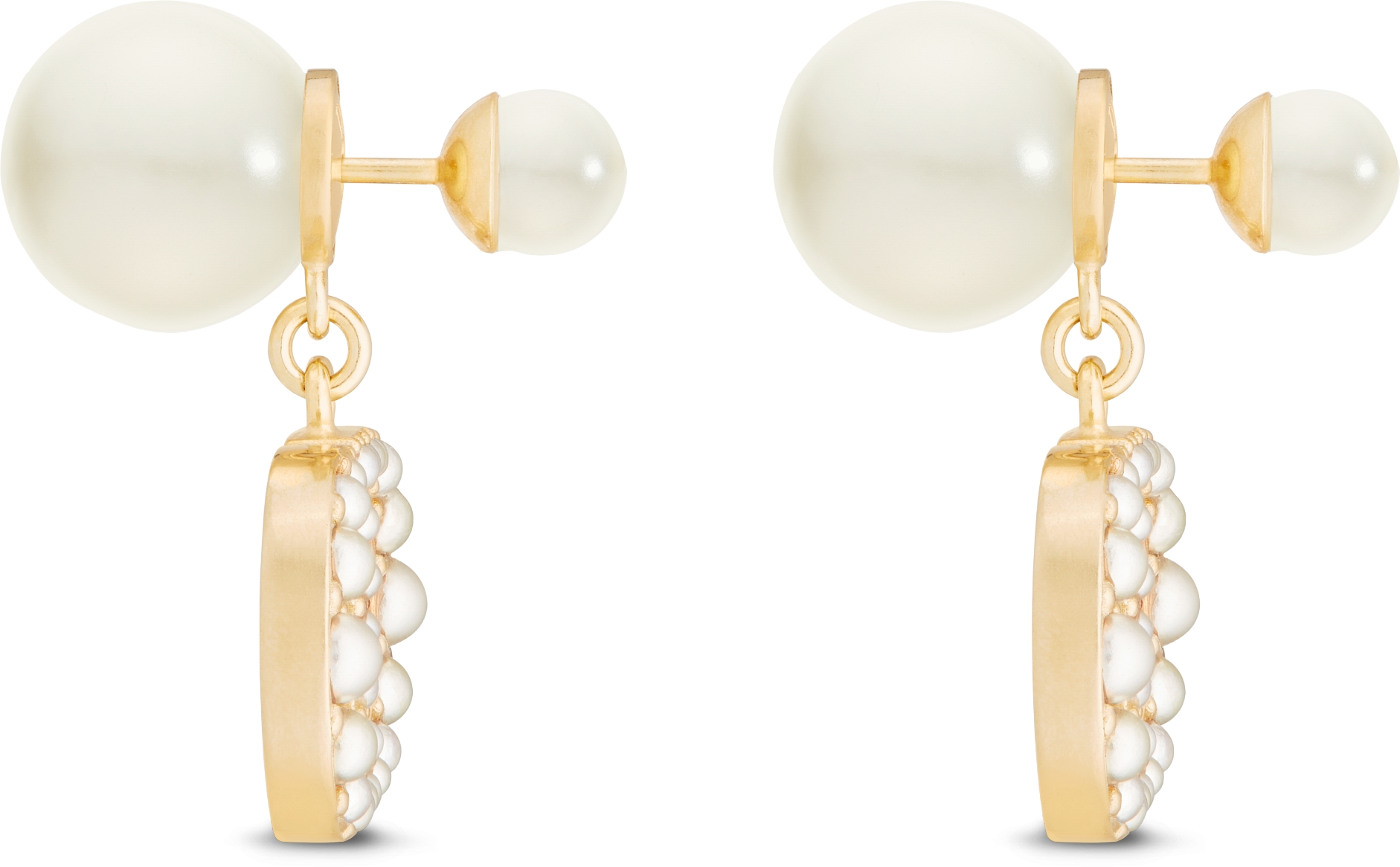 Dior pearl drop earrings best sale