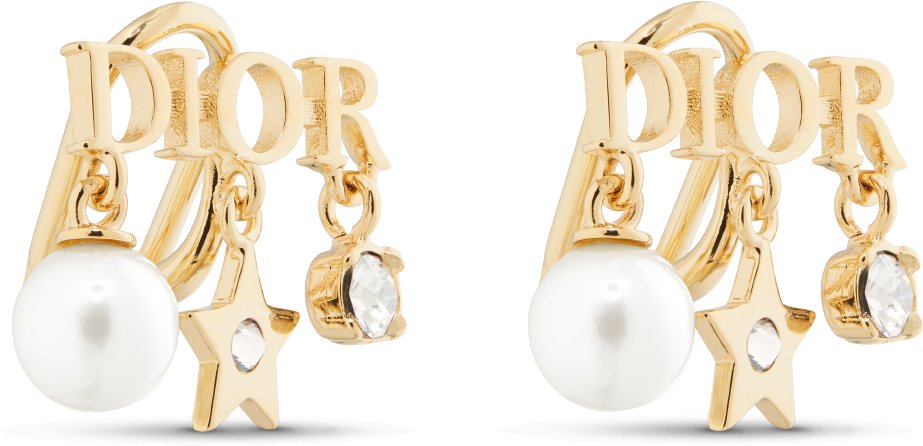 DIOR | Dio(r)evolution クリップイヤリング メタル・レジンパール・クリスタル