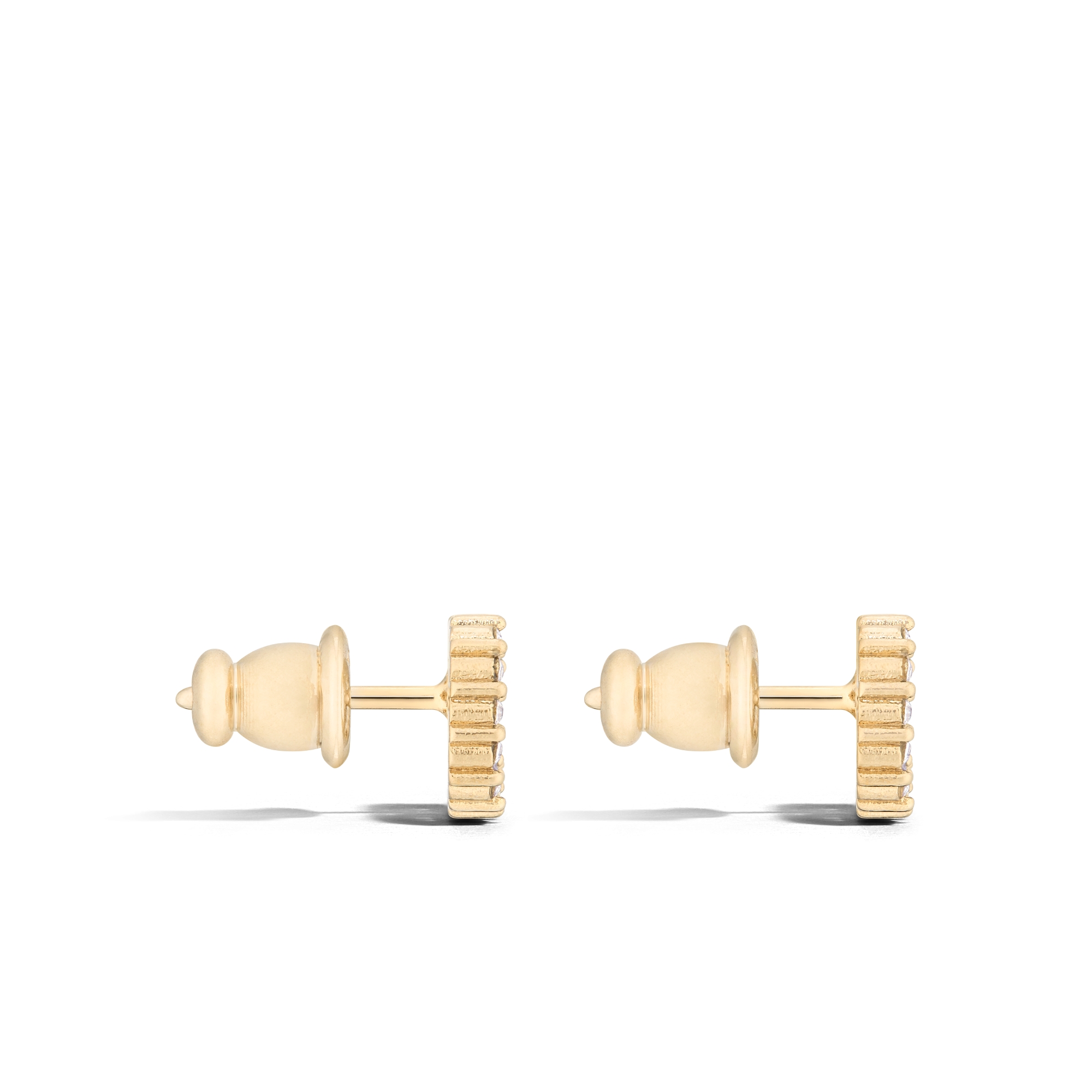 Clair D Lune 耳環 金色飾面金屬和白色水晶 E02