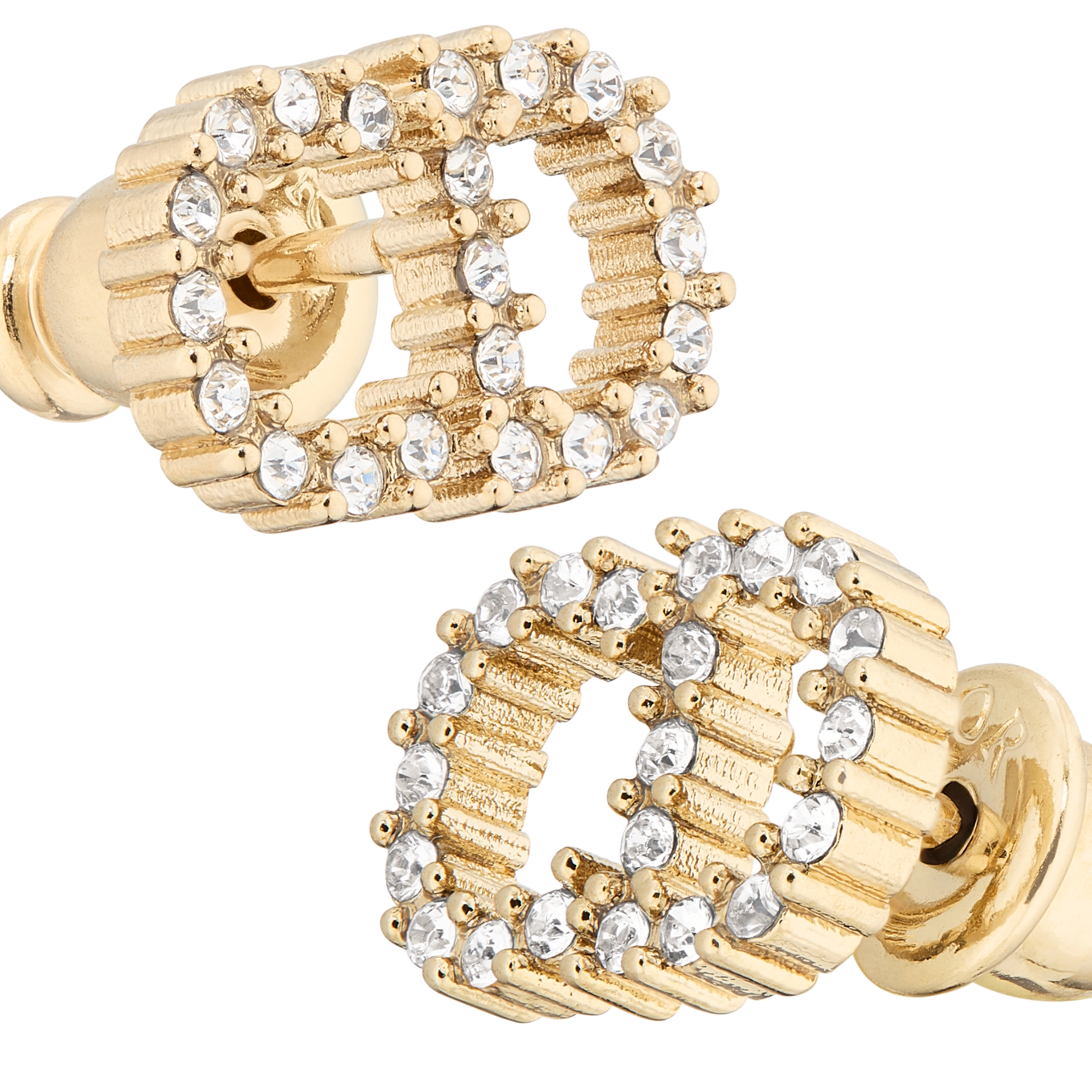 DIOR | Clair D Lune ピアス メタル & クリスタル