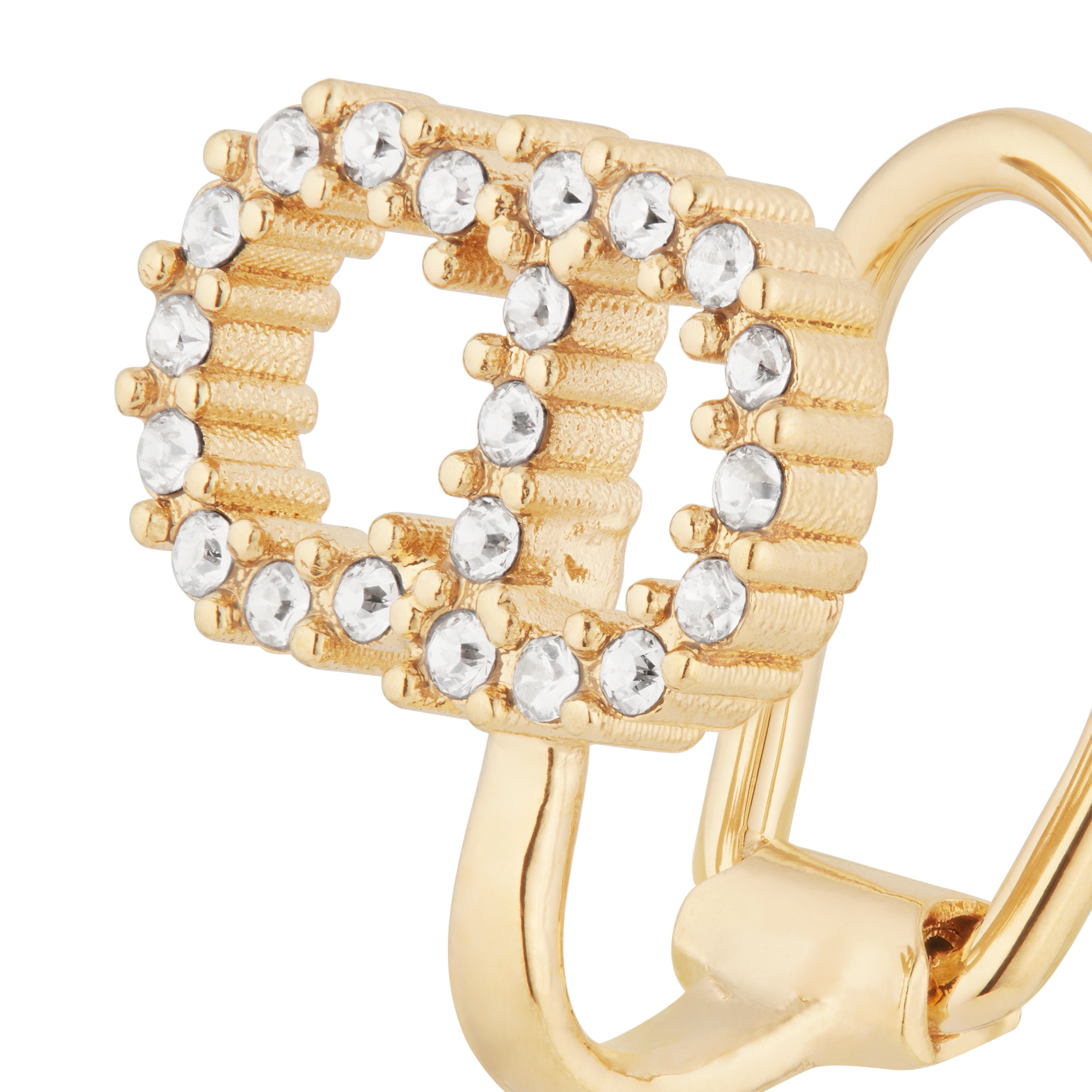 Clair D Lune クリップイヤリング メタル & クリスタル E09