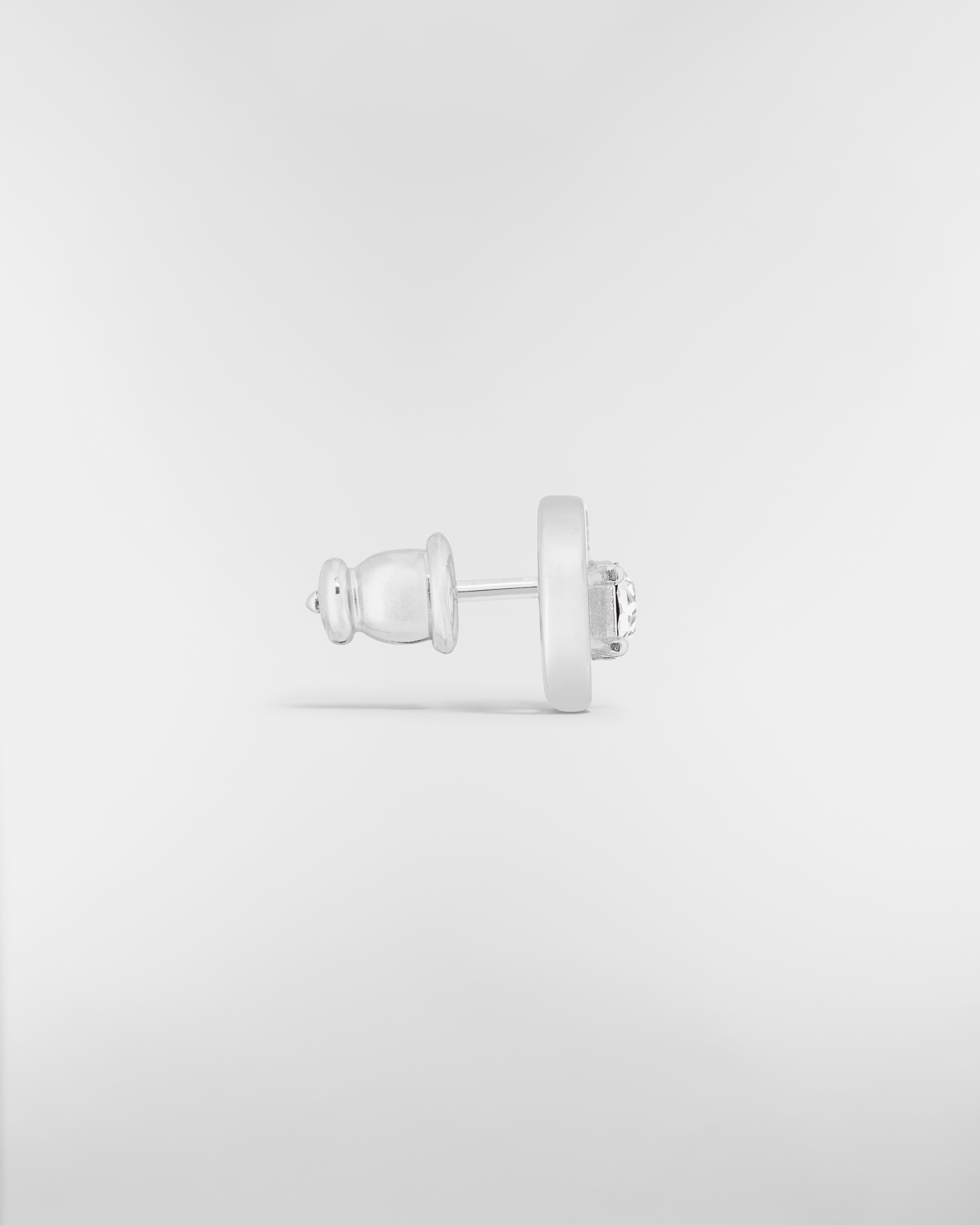 CD Icon ピアス シルバー & クリスタル E02