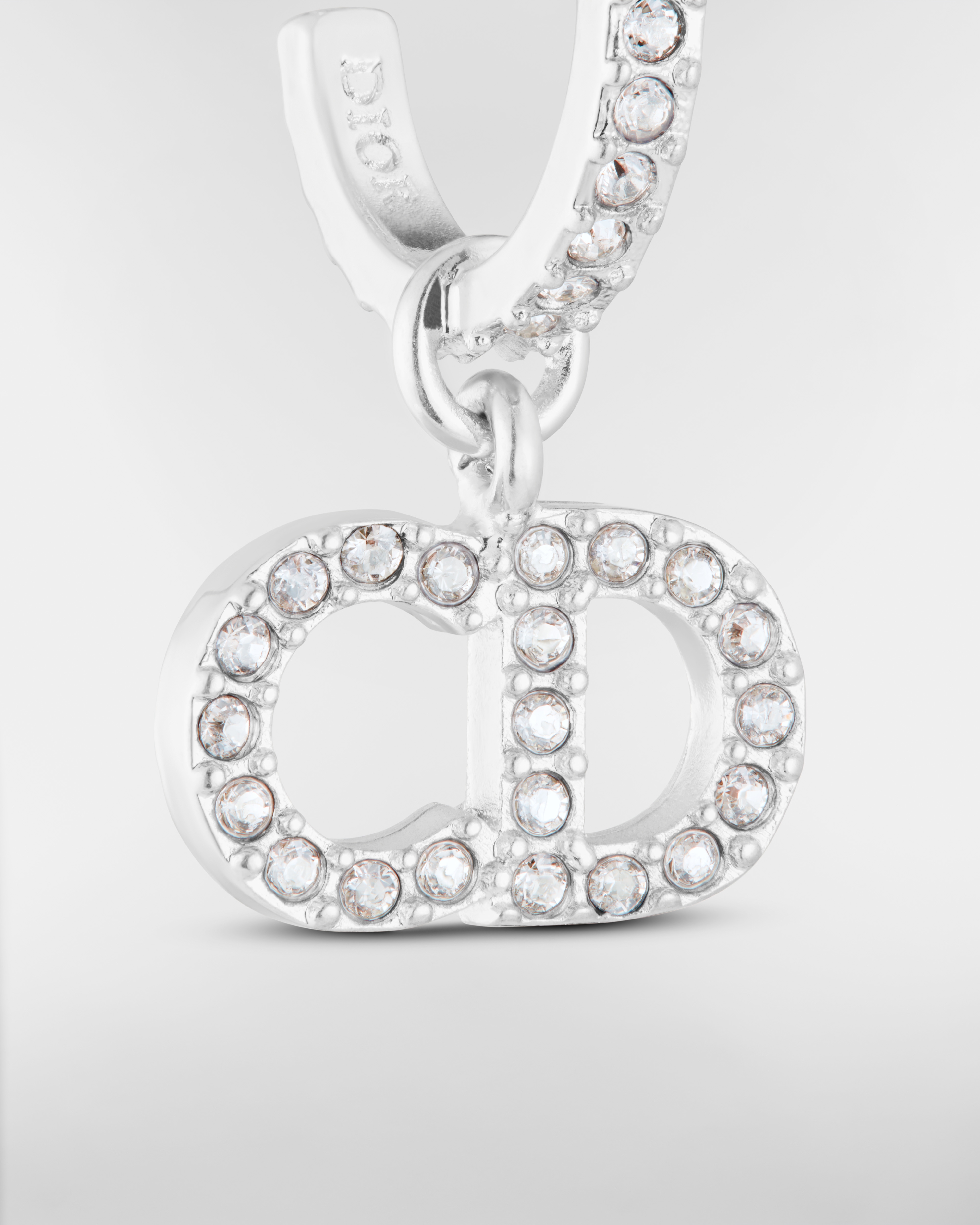 Clair D Lune 귀걸이 실버 피니시 메탈 & 실버 톤 크리스탈 E09