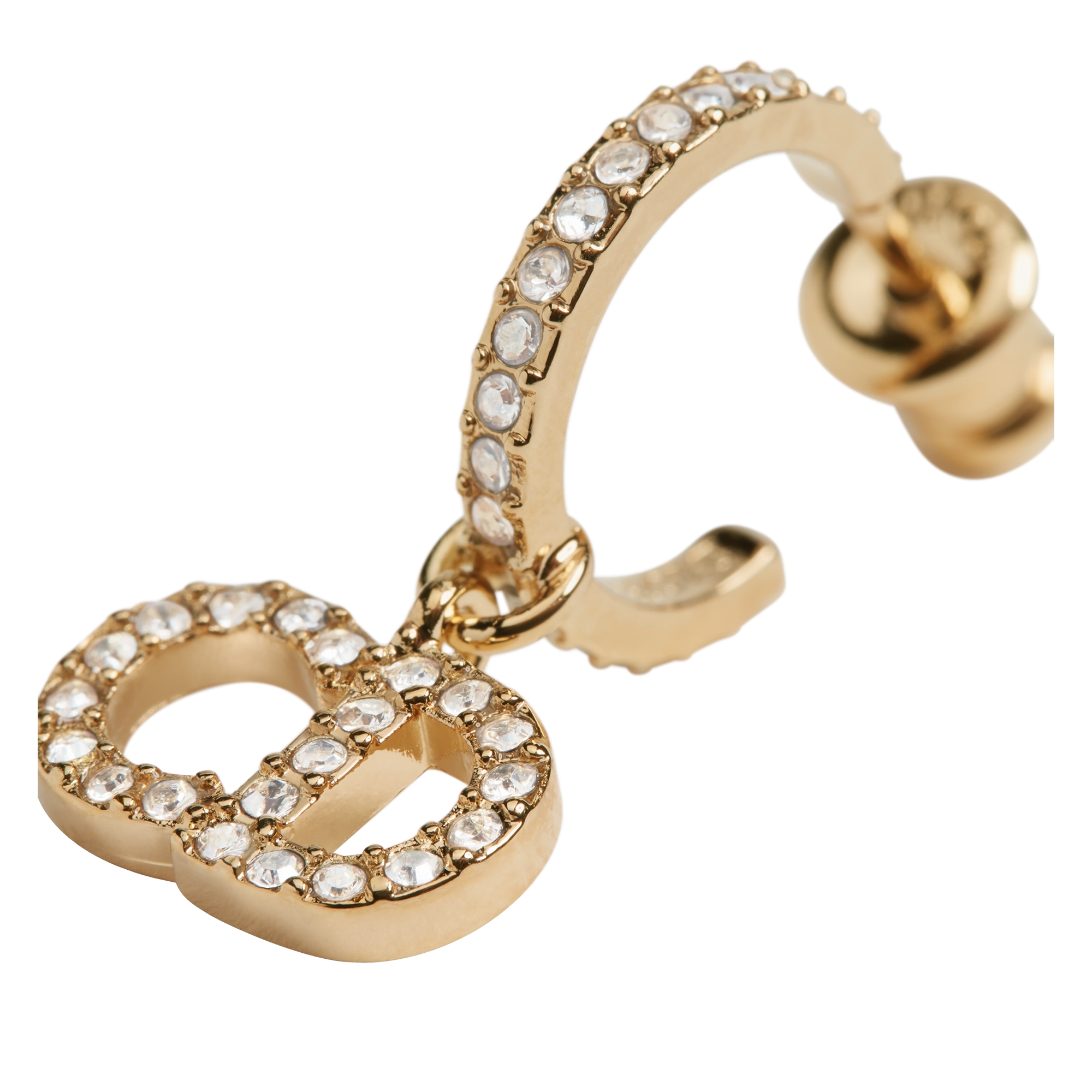 Clair D Lune Earrings Gold-Finish Metal and Silver-Tone Crystals E10