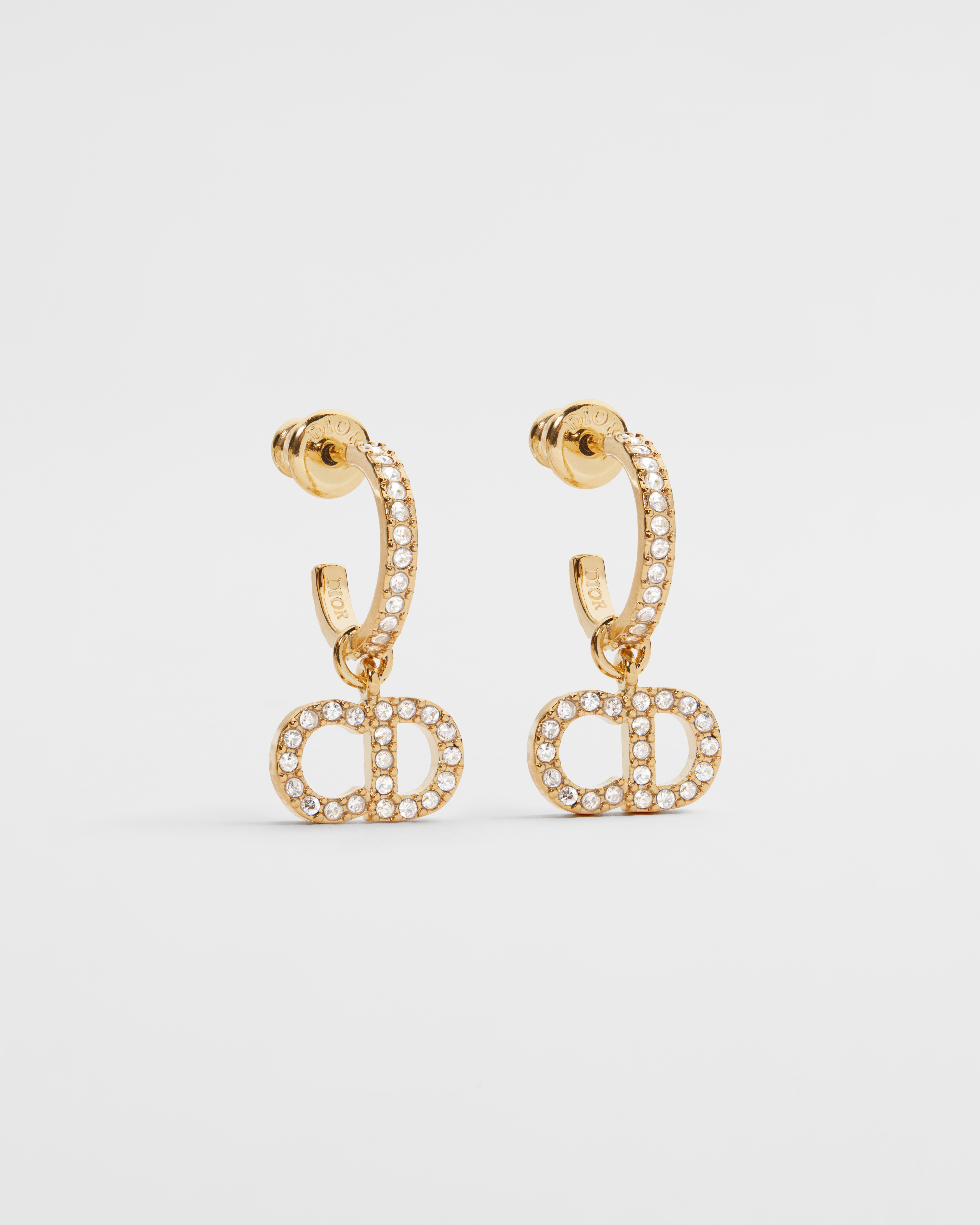 Clair D Lune 귀걸이 골드 피니시 메탈 & 실버 톤 크리스탈 E01