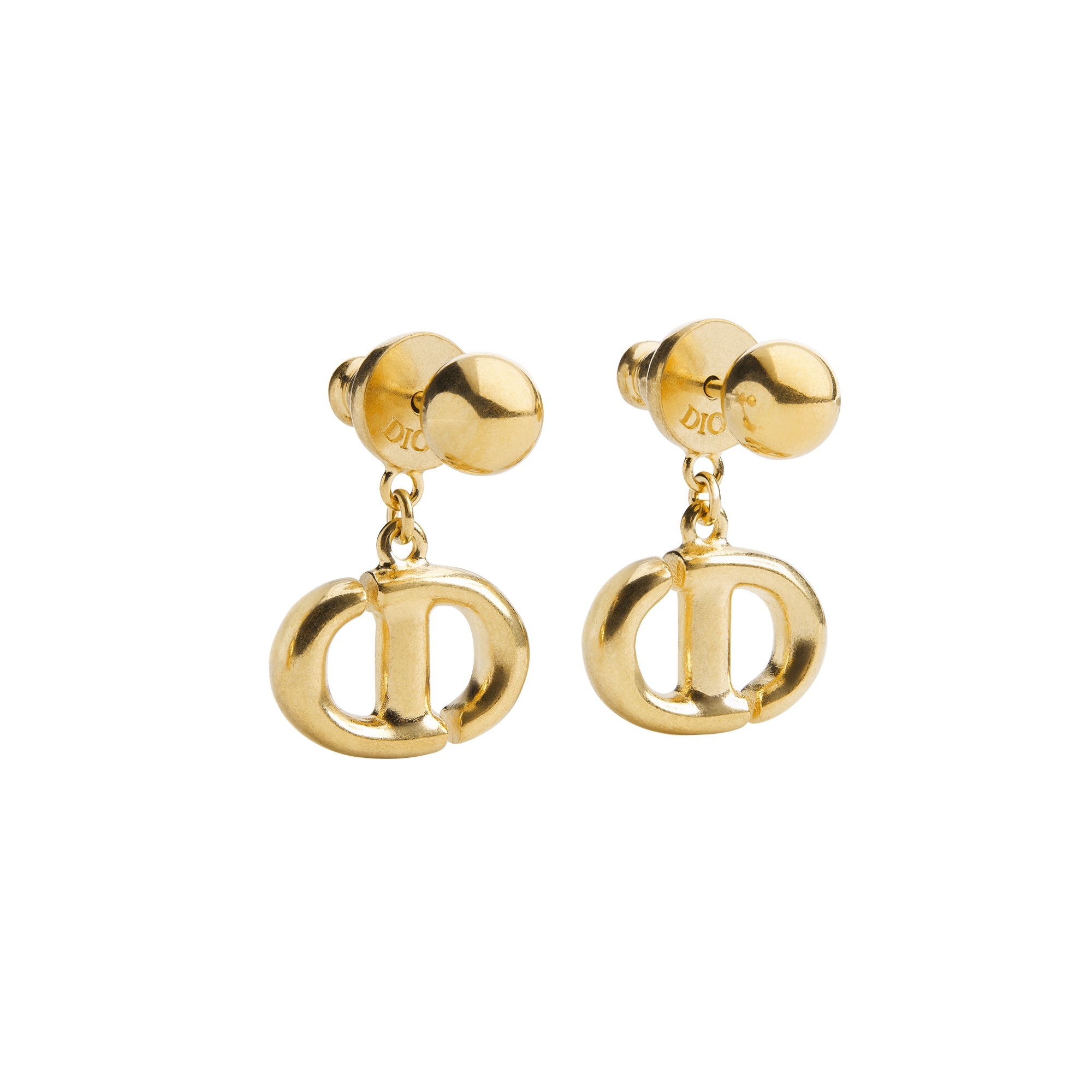 CD Navy Earrings Gold-Finish Metal E01
